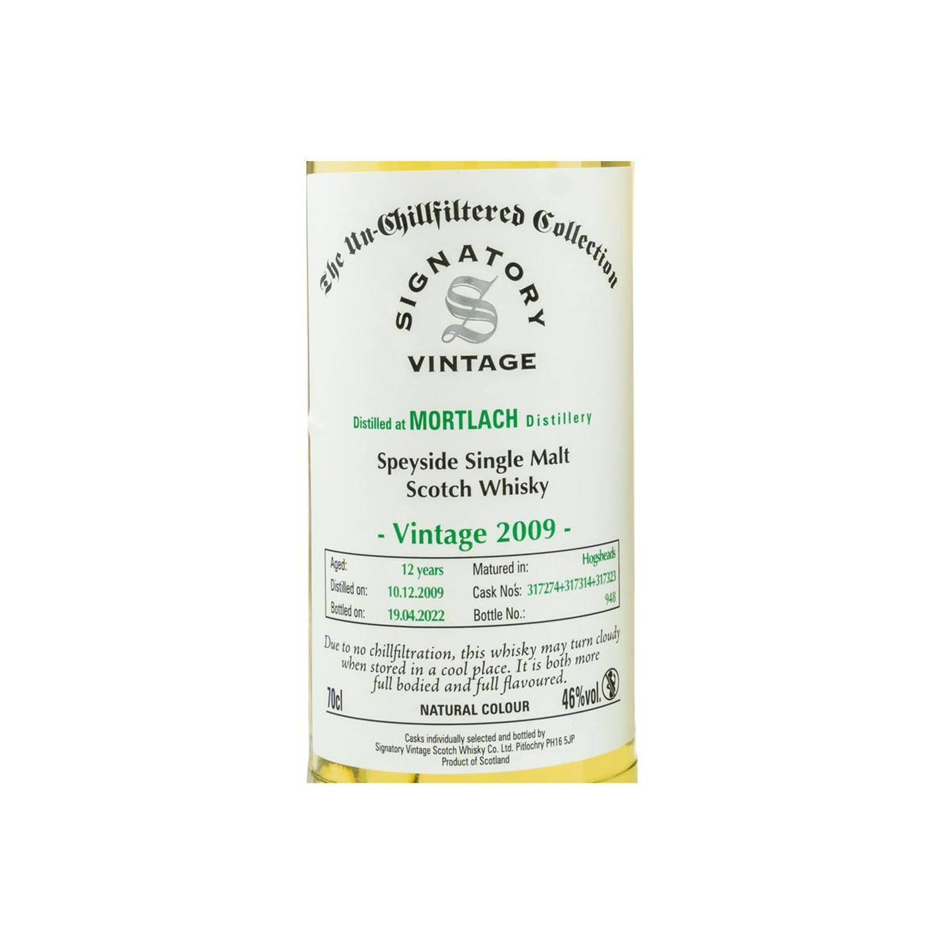 Mortlach The Un-Chillfiltered Collection 2009 12 Years Single Malt Whisky 2