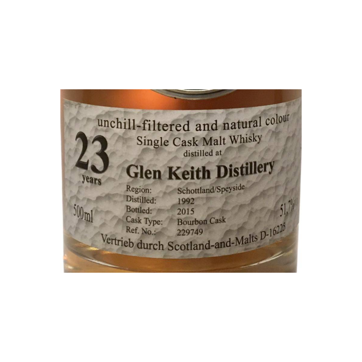 Glen Keith 1992 23 Years Single Malt Whisky 2