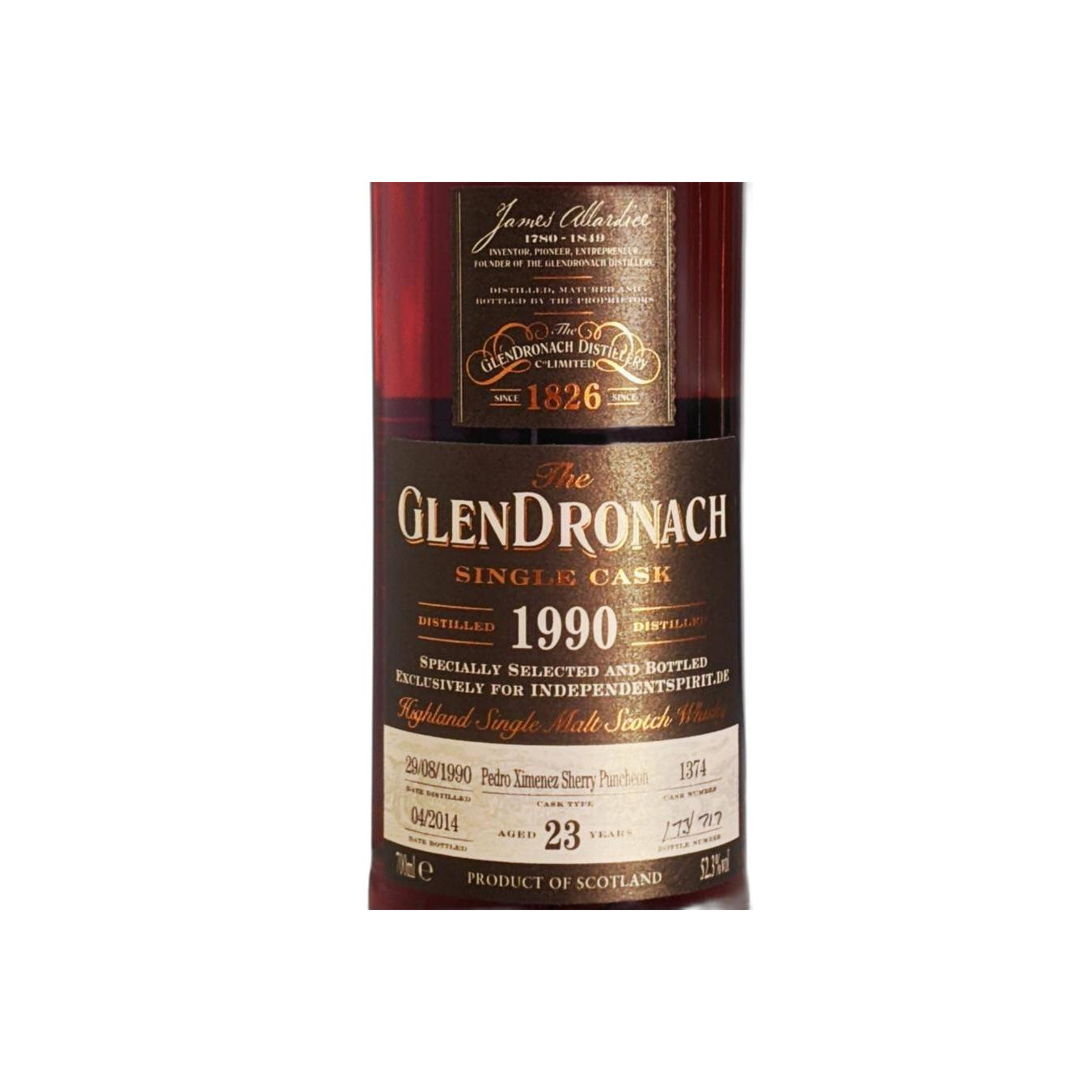 GlenDronach Single Cask 1990 23 Years Single Malt Whisky 2