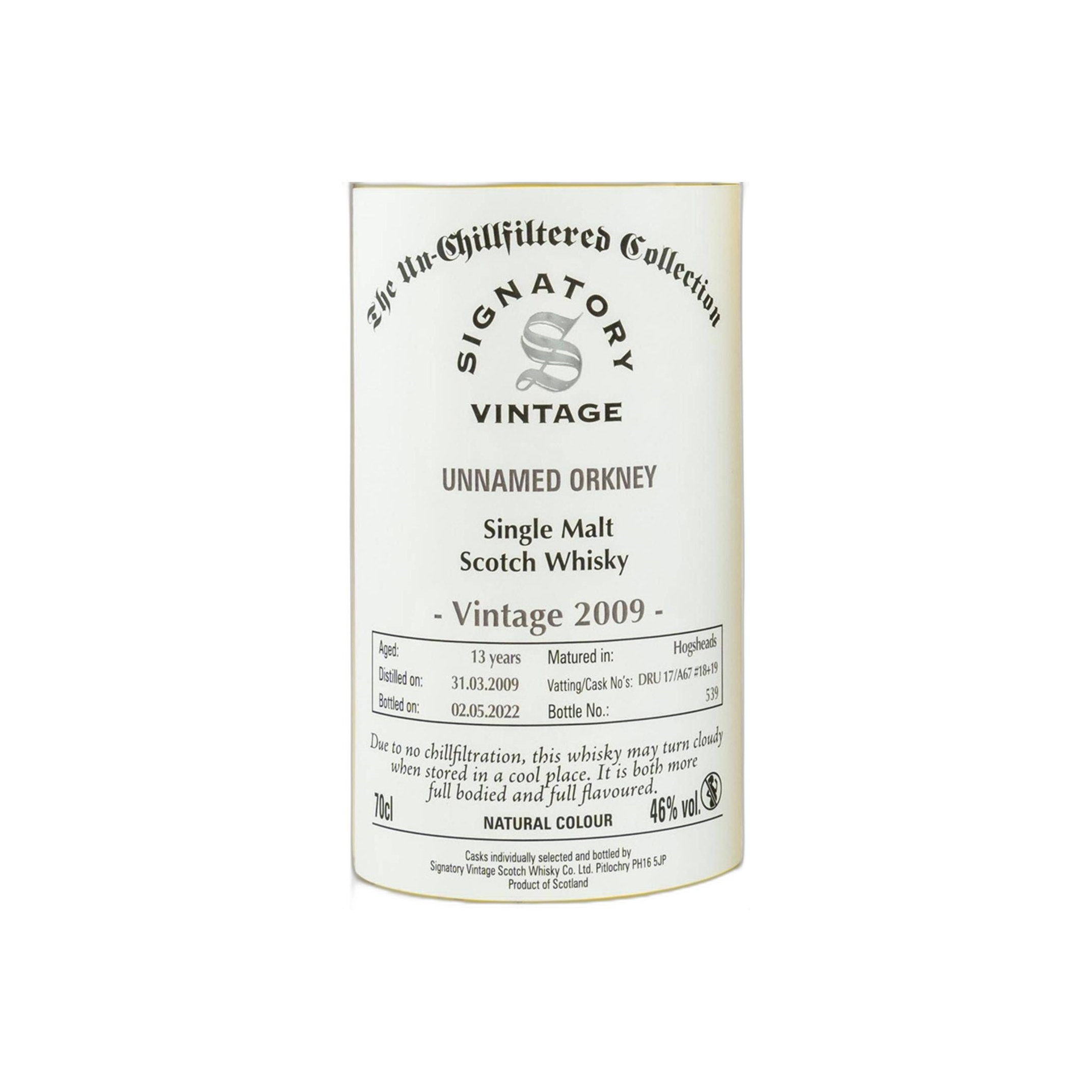 Signatory Vintage The Un-Chillfiltered Collection 2009 13 Years Single Malt Whisky 2
