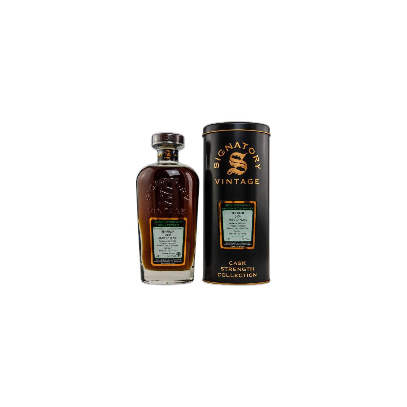 BenRiach Cask Strength Collection 2000 22 Years Single Malt Whisky