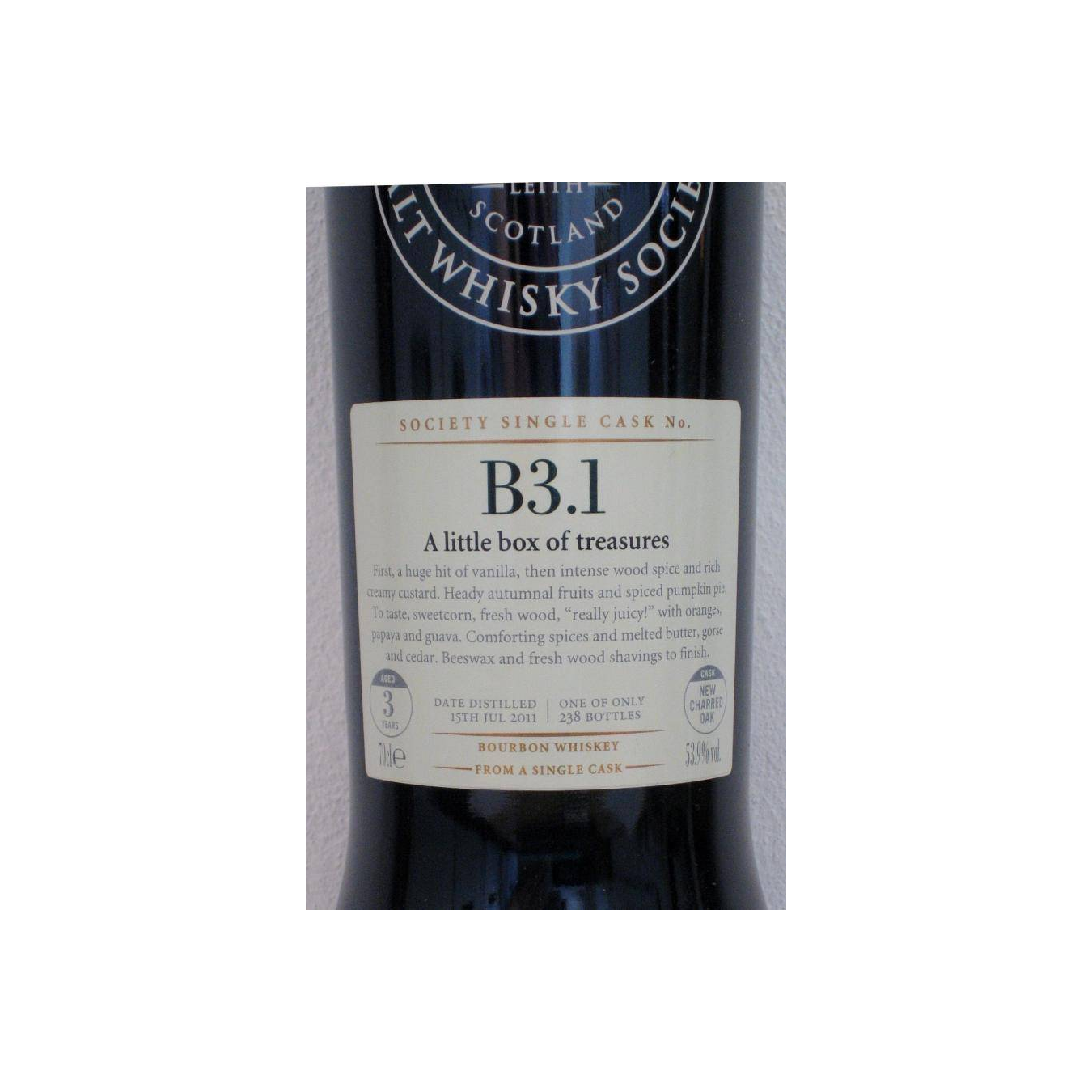 The Scotch Malt Whisky Society 2011 3 Years Bourbon Whisky 2