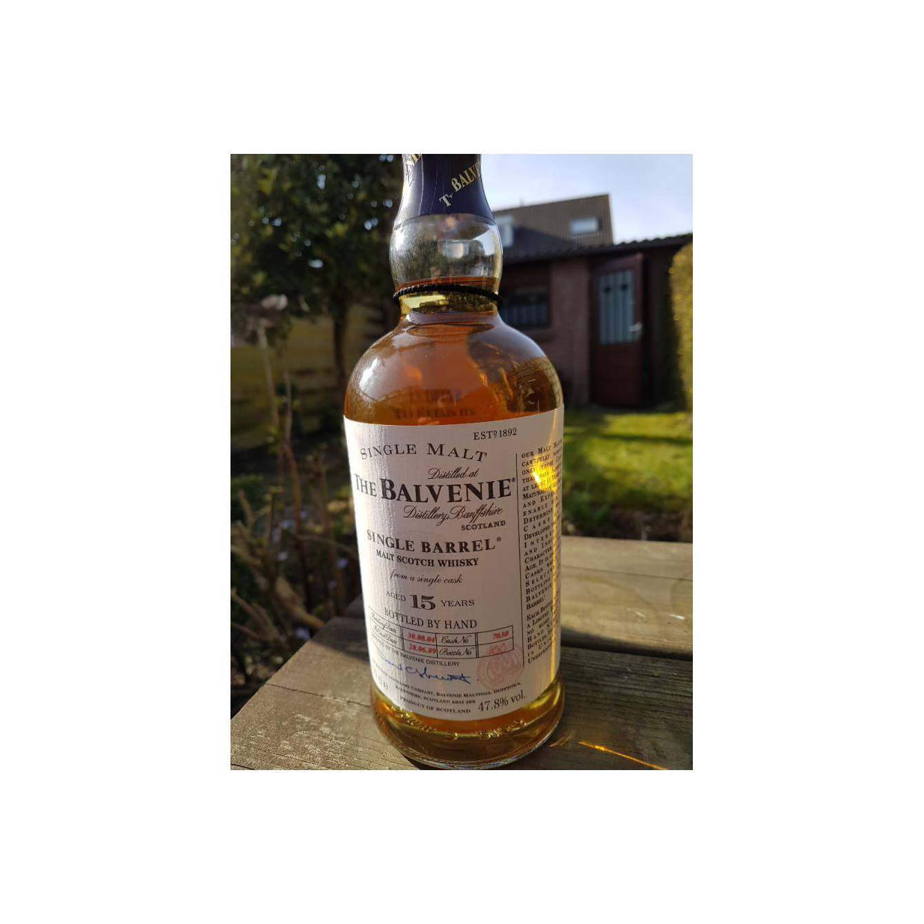 The Balvenie Single Cask 1989 15 Years Single Malt Whisky