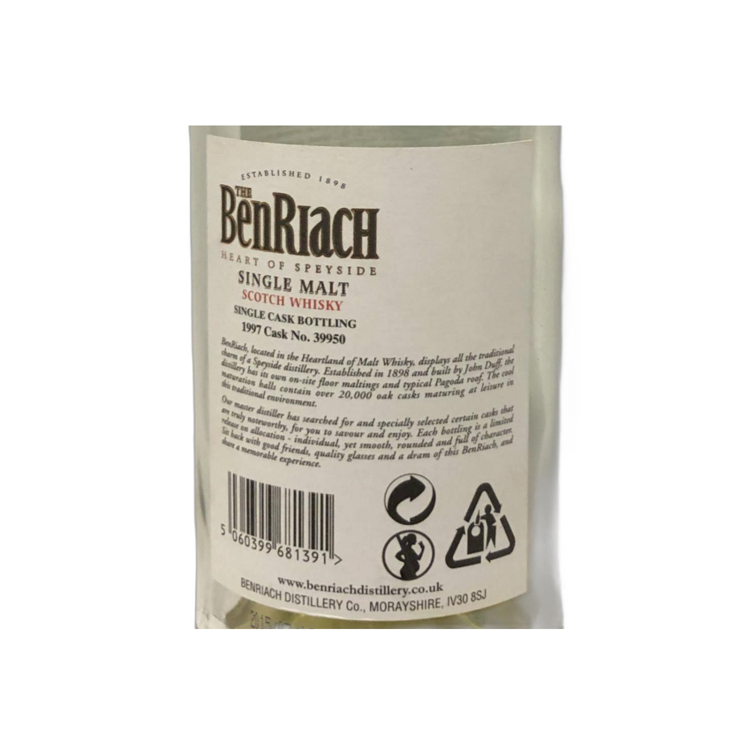 BenRiach Individual Cask Bottling 1997 17 Years Single Malt Whisky 2