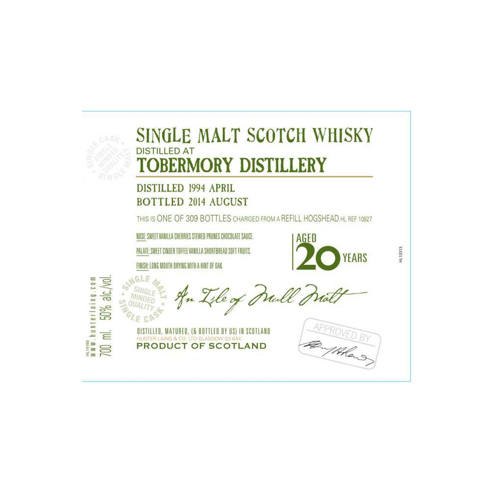 Tobermory Old Malt Cask 1994 20 Years Single Malt Whisky 2