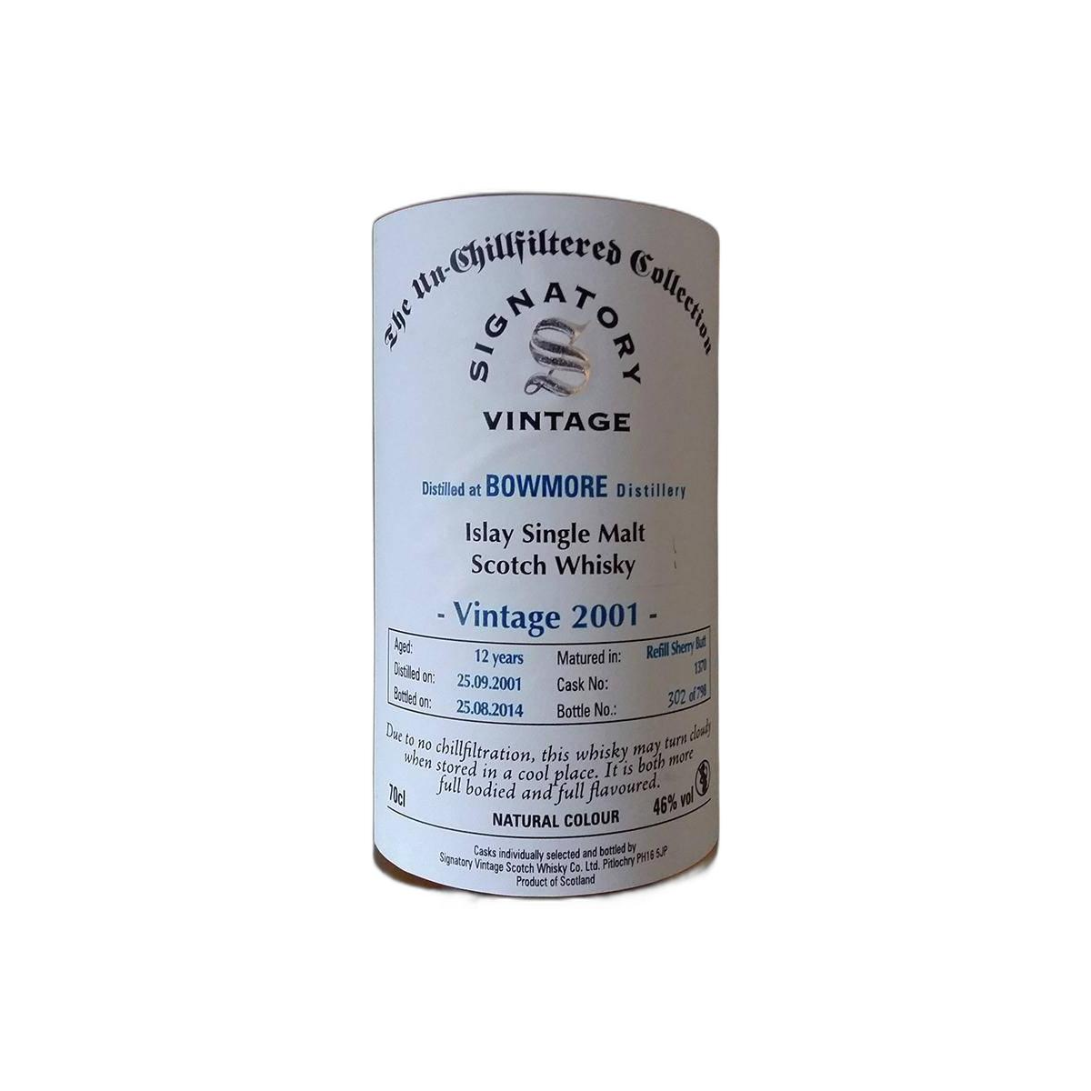 Bowmore The Un-Chillfiltered Collection 2001 12 Years Single Malt Whisky 2