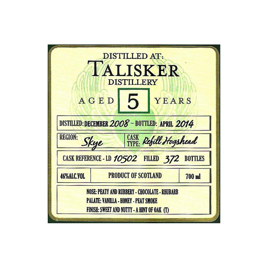 Talisker 2008 5 Years Single Malt Whisky