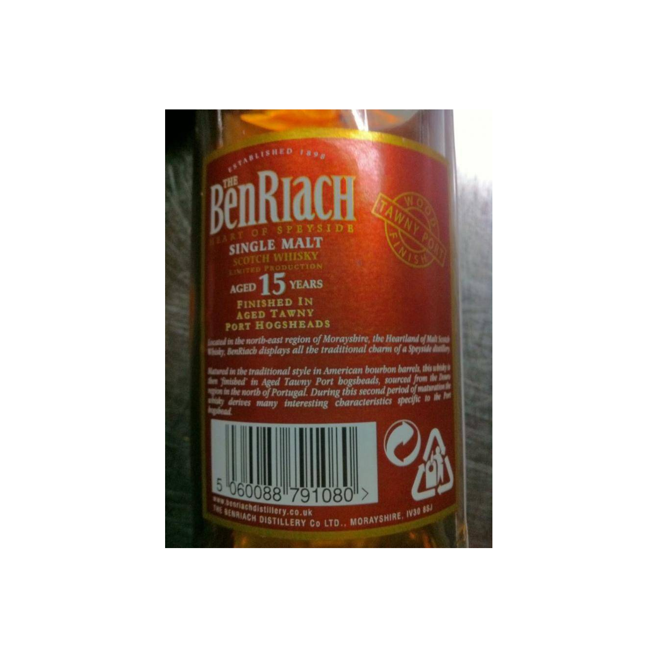 BenRiach 15 Years Single Malt Whisky 2