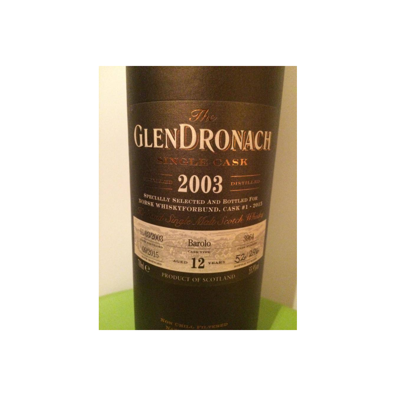 GlenDronach Single Cask 2003 12 Years Single Malt Whisky 2