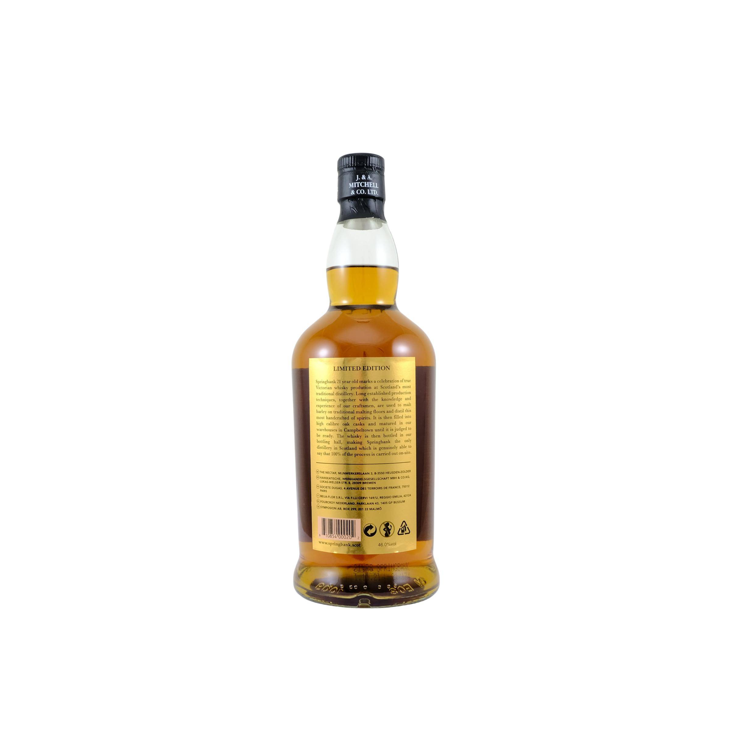 Springbank 21 Years Single Malt Whisky 2