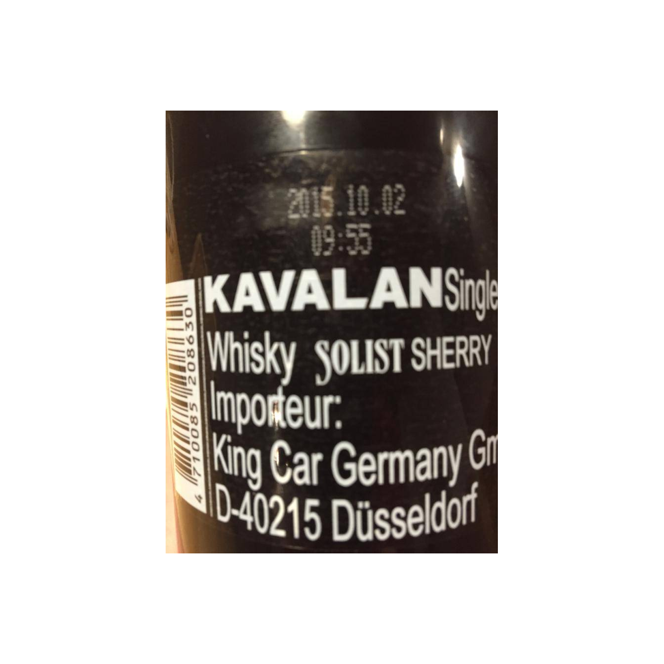 Kavalan Sherry Cask 2010 5 Years Single Malt Whisky 2
