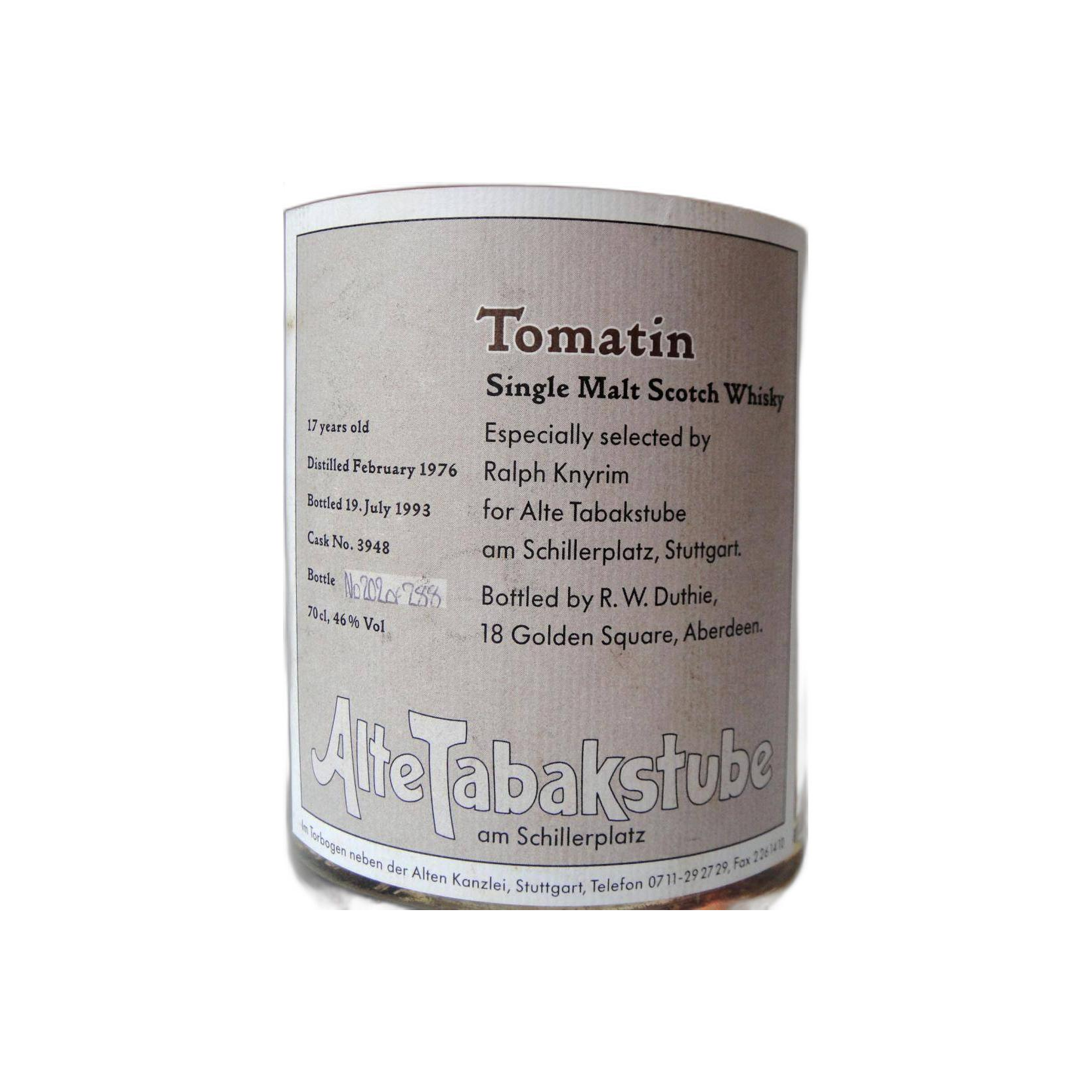 Tomatin 1976 17 Years Single Malt Whisky 2