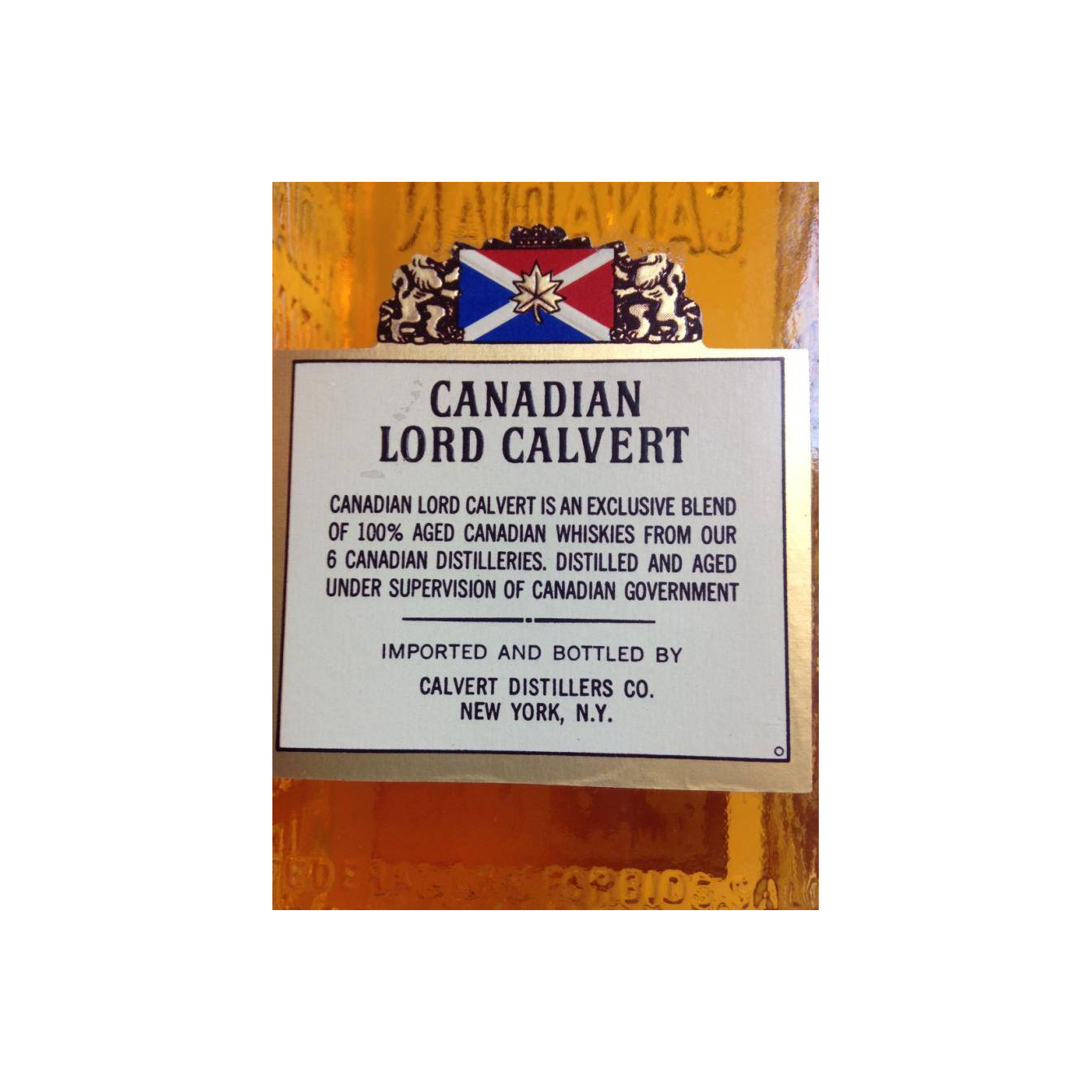 Lord Calvert Canadian Whisky 3