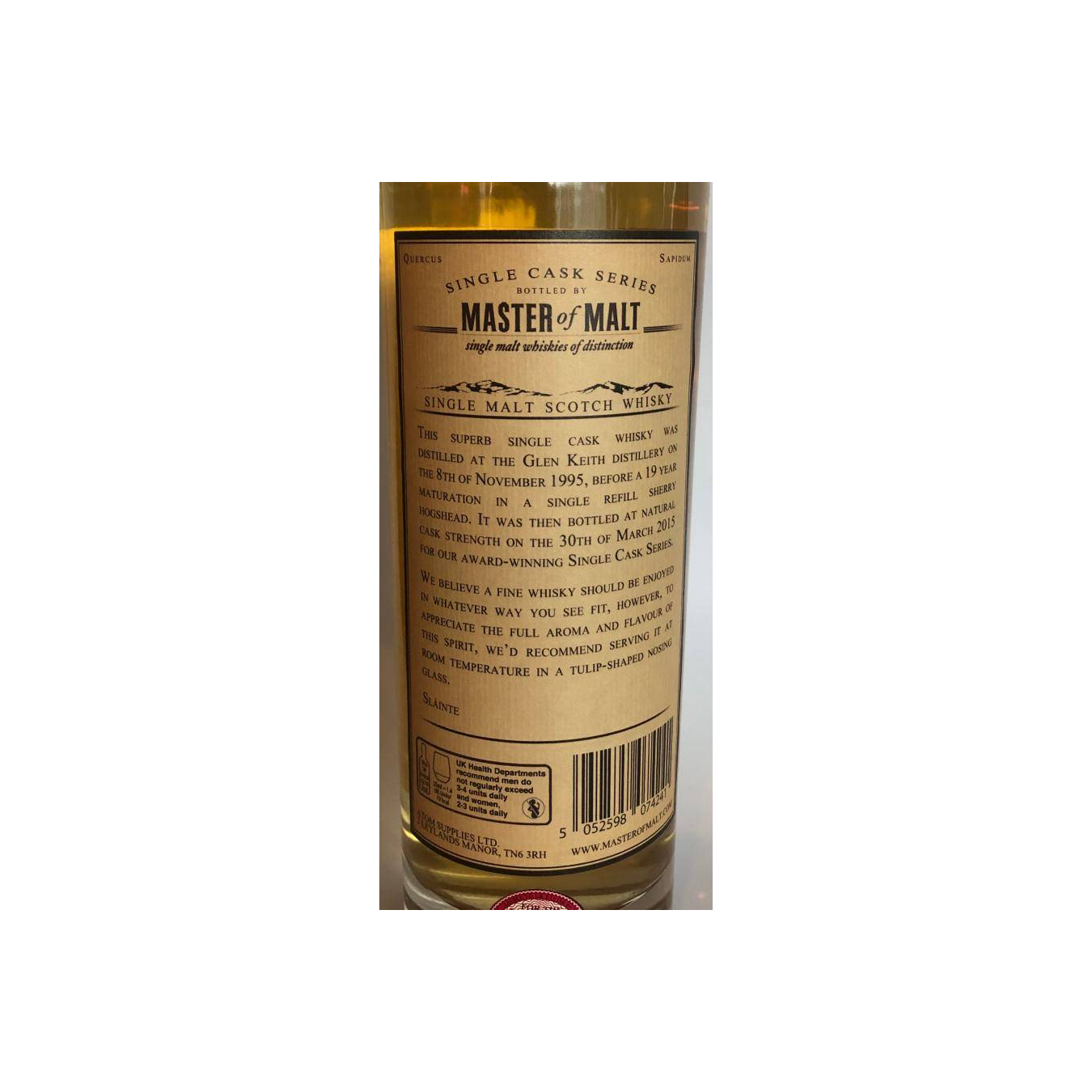 Glen Keith Single Cask 1995 19 Years Single Malt Whisky 3