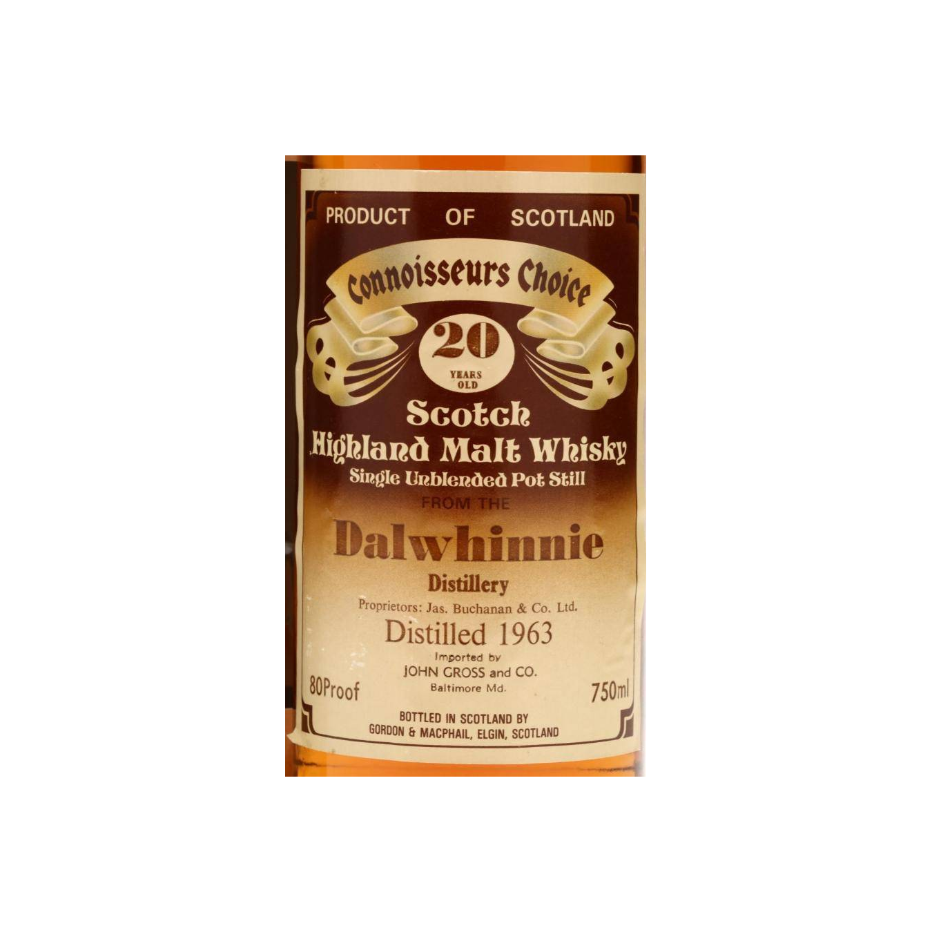 Dalwhinnie Connoisseurs Choice 1963 20 Years Single Malt Whisky