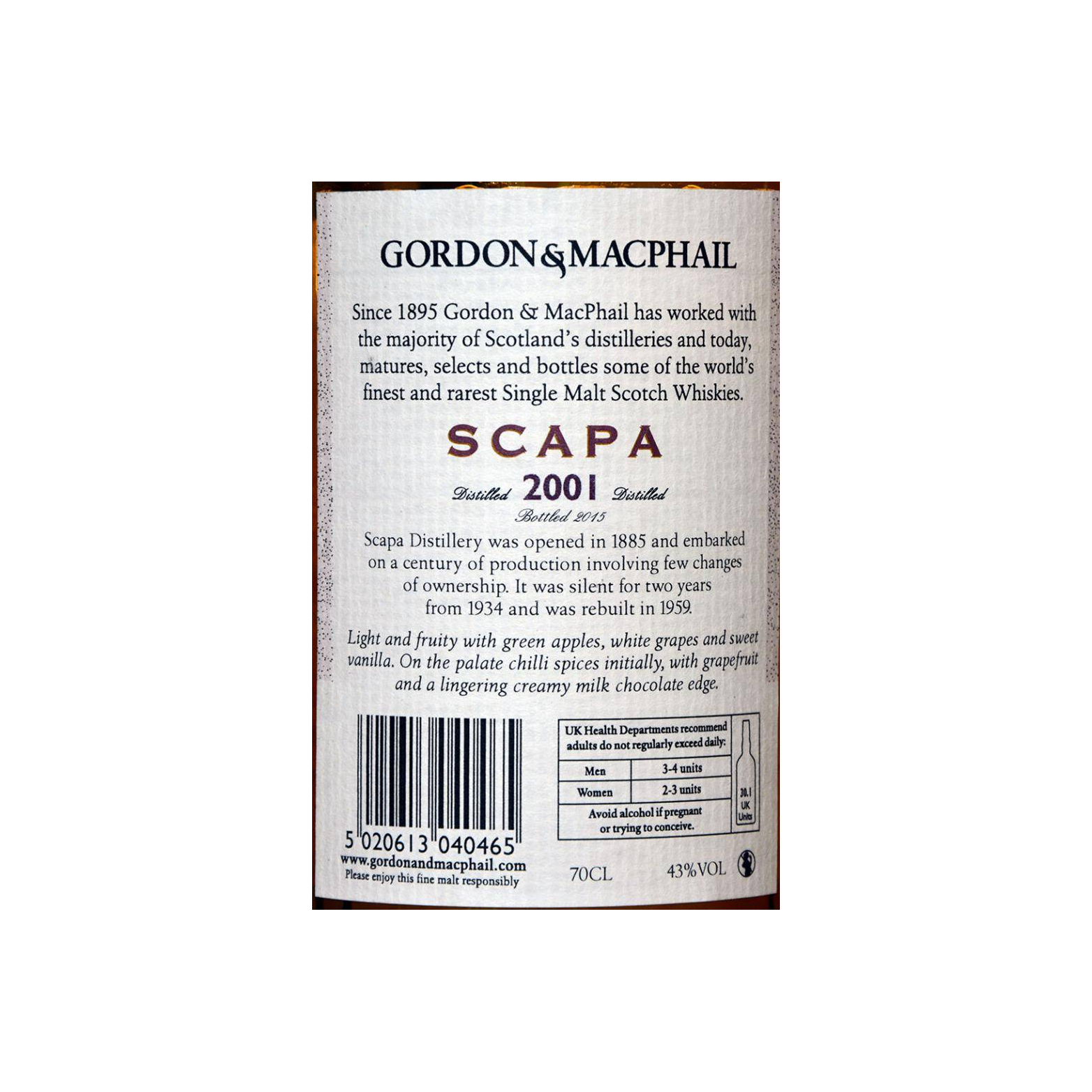 Scapa Licensed Bottling 2001 13 Years Single Malt Whisky 3