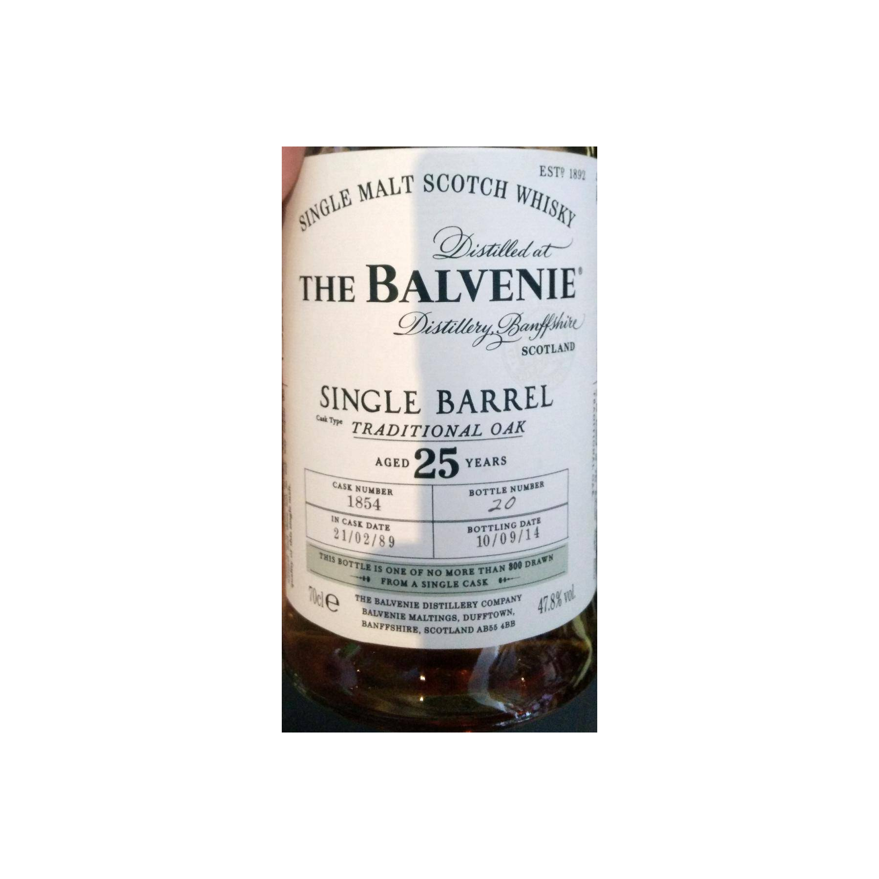 The Balvenie 1989 25 Years Single Malt Whisky 2