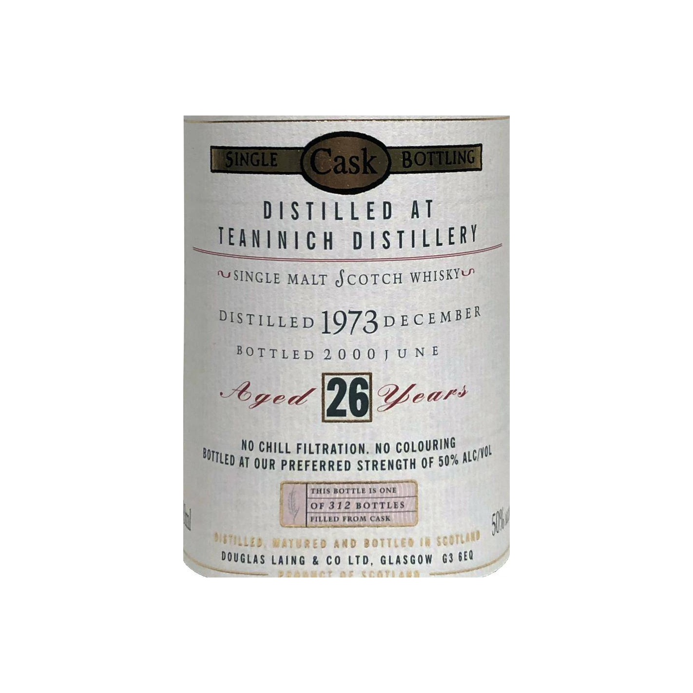 Teaninich Old Malt Cask 1973 26 Years Single Malt Whisky 3