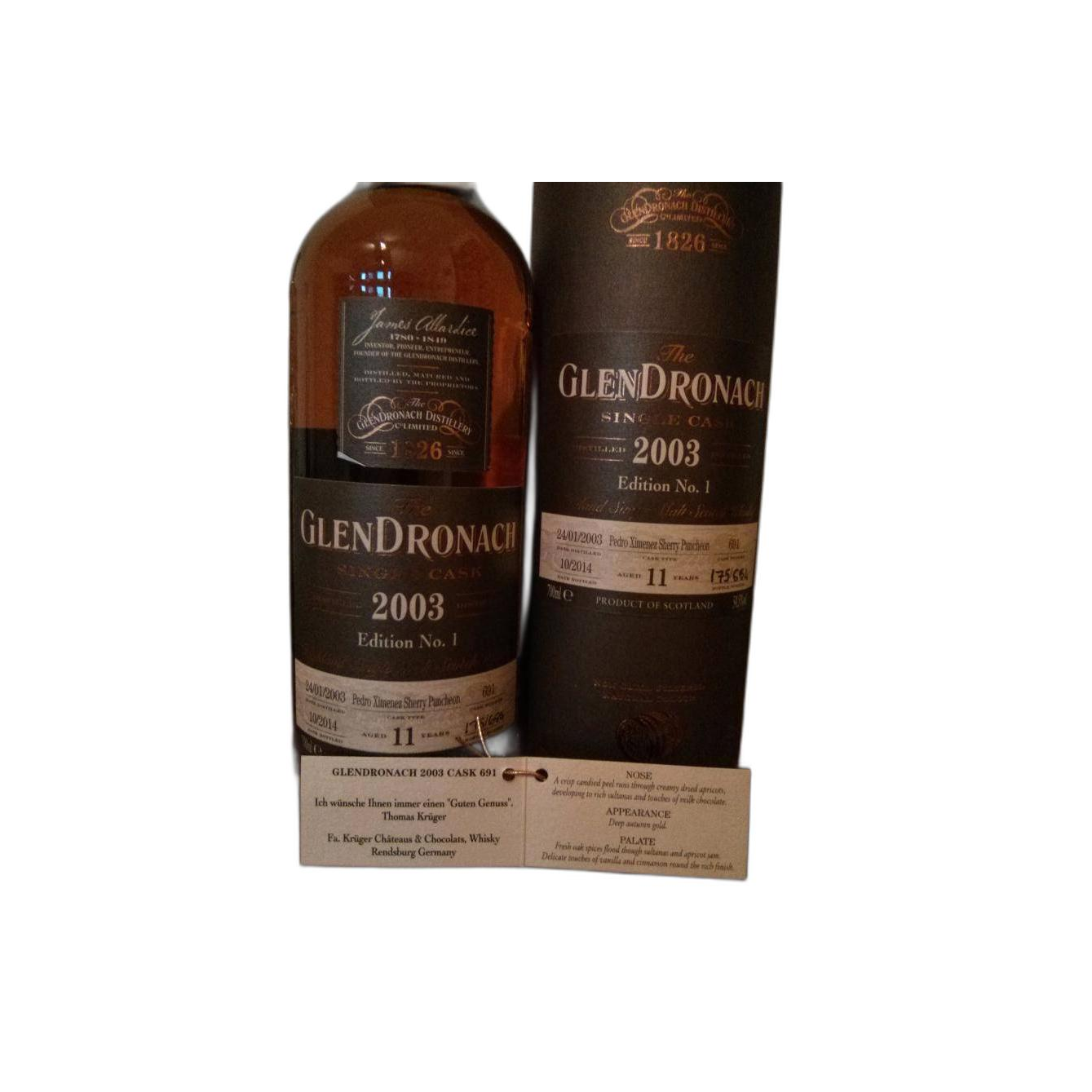 GlenDronach Single Cask 2003 11 Years Single Malt Whisky