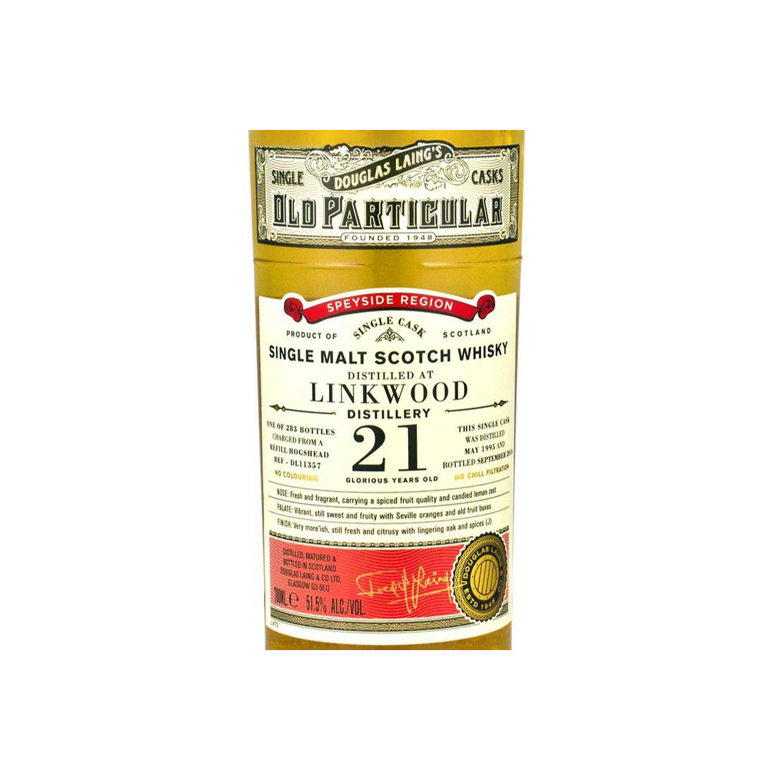 Linkwood Old Particular 1995 21 Years Single Malt Whisky 2