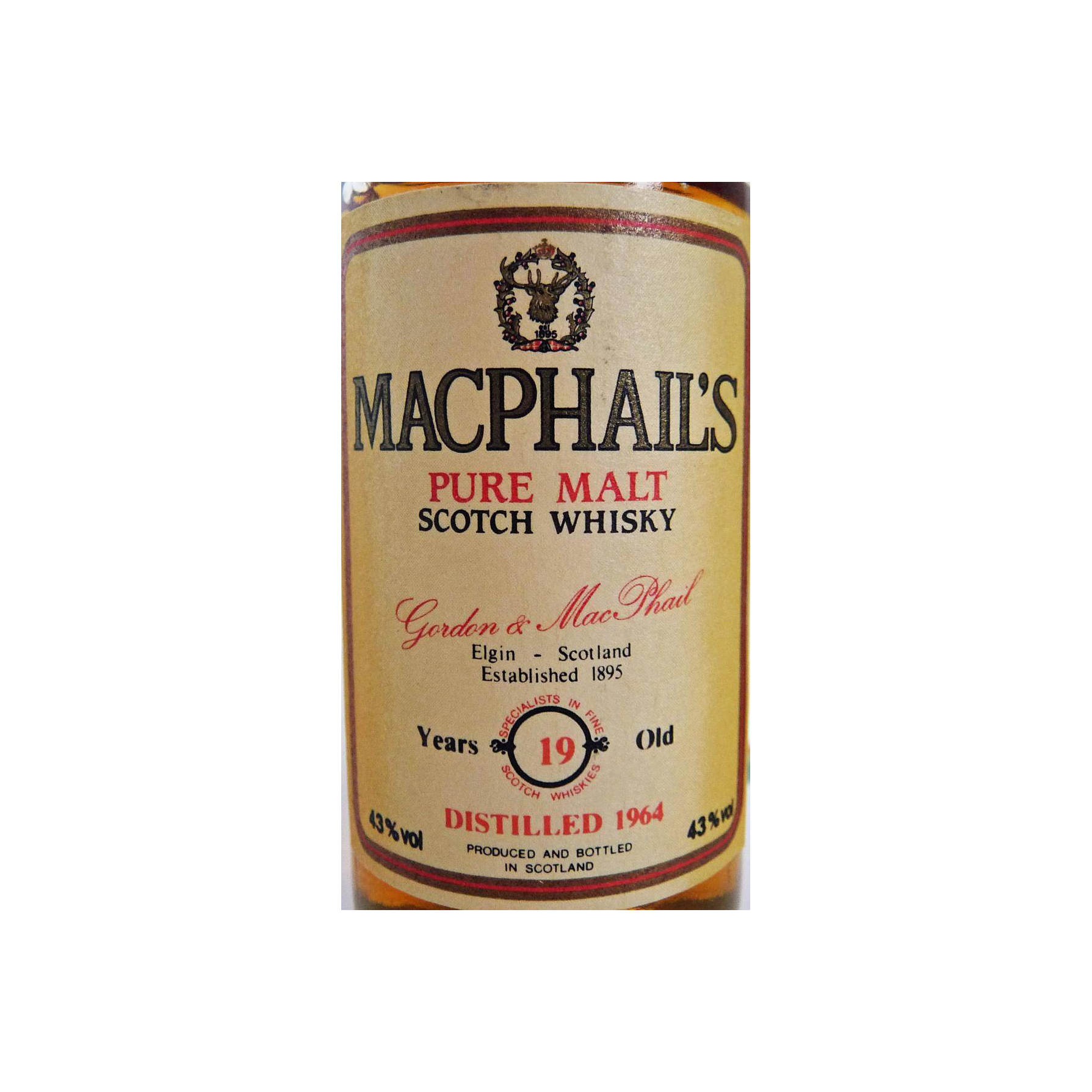Gordon & MacPhail 1964 19 Years Single Malt Whisky 3