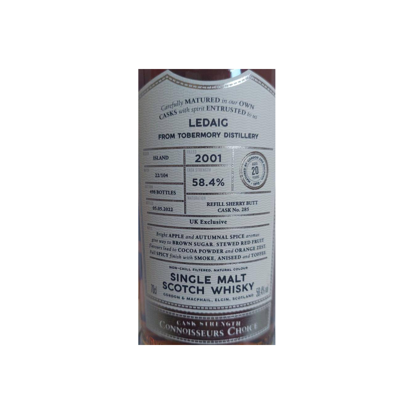 Tobermory Connoisseurs Choice - Cask Strength 2001 20 Years Single Malt Whisky 3