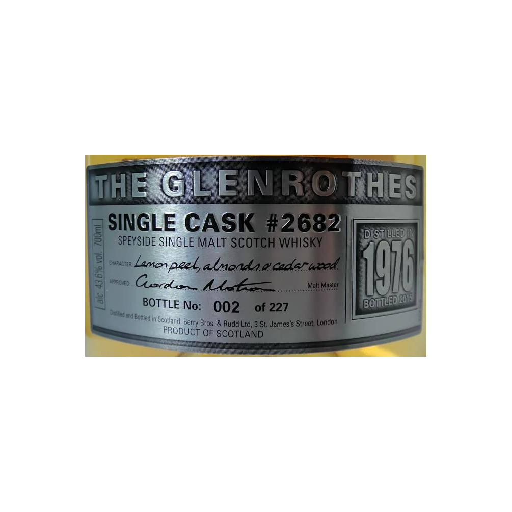 The Glenrothes Single Cask 1976 39 Years Single Malt Whisky 2