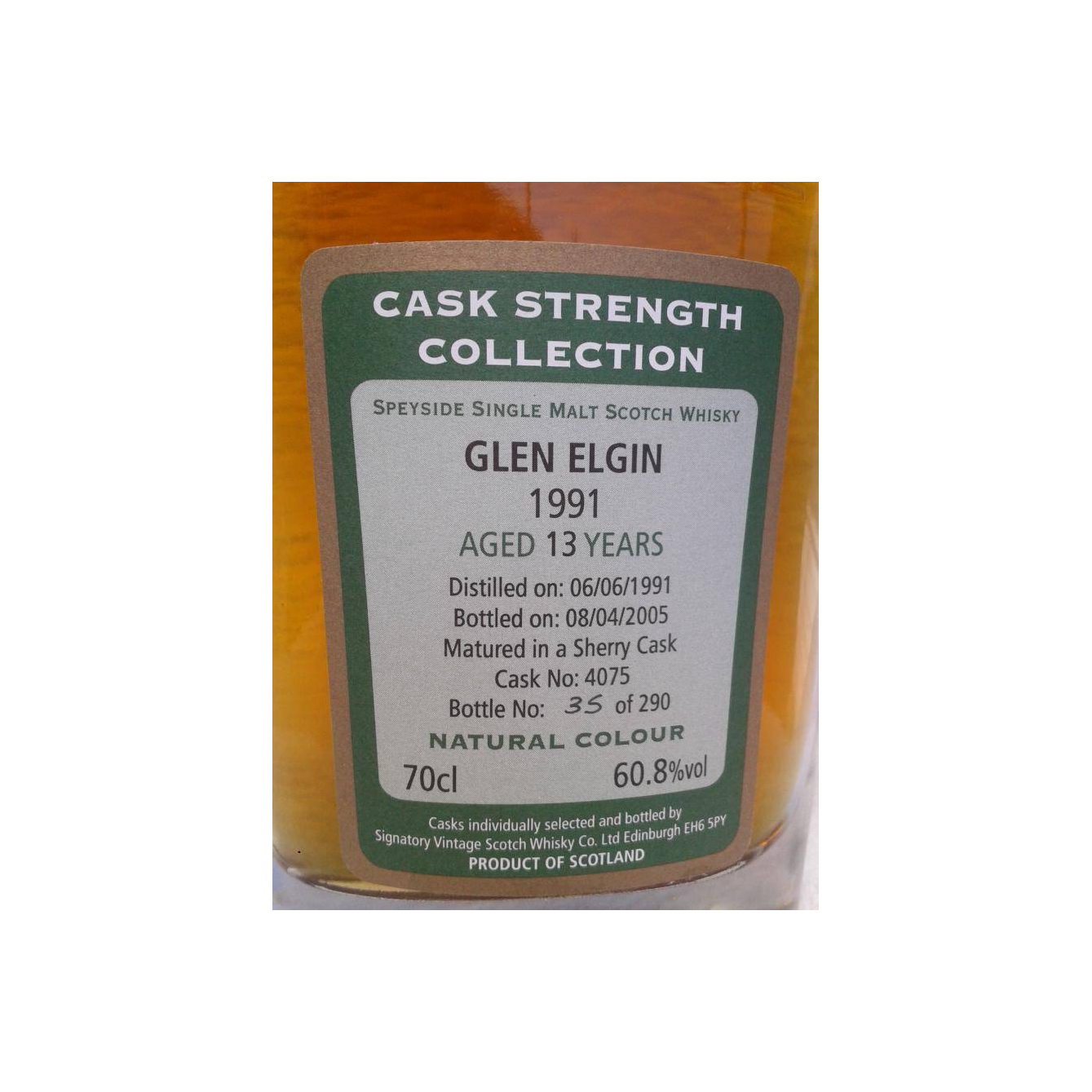 Glen Elgin Cask Strength Collection 1991 13 Years Single Malt Whisky 2