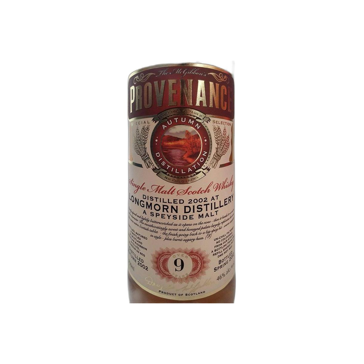 Longmorn McGibbon's Provenance 2002 9 Years Single Malt Whisky