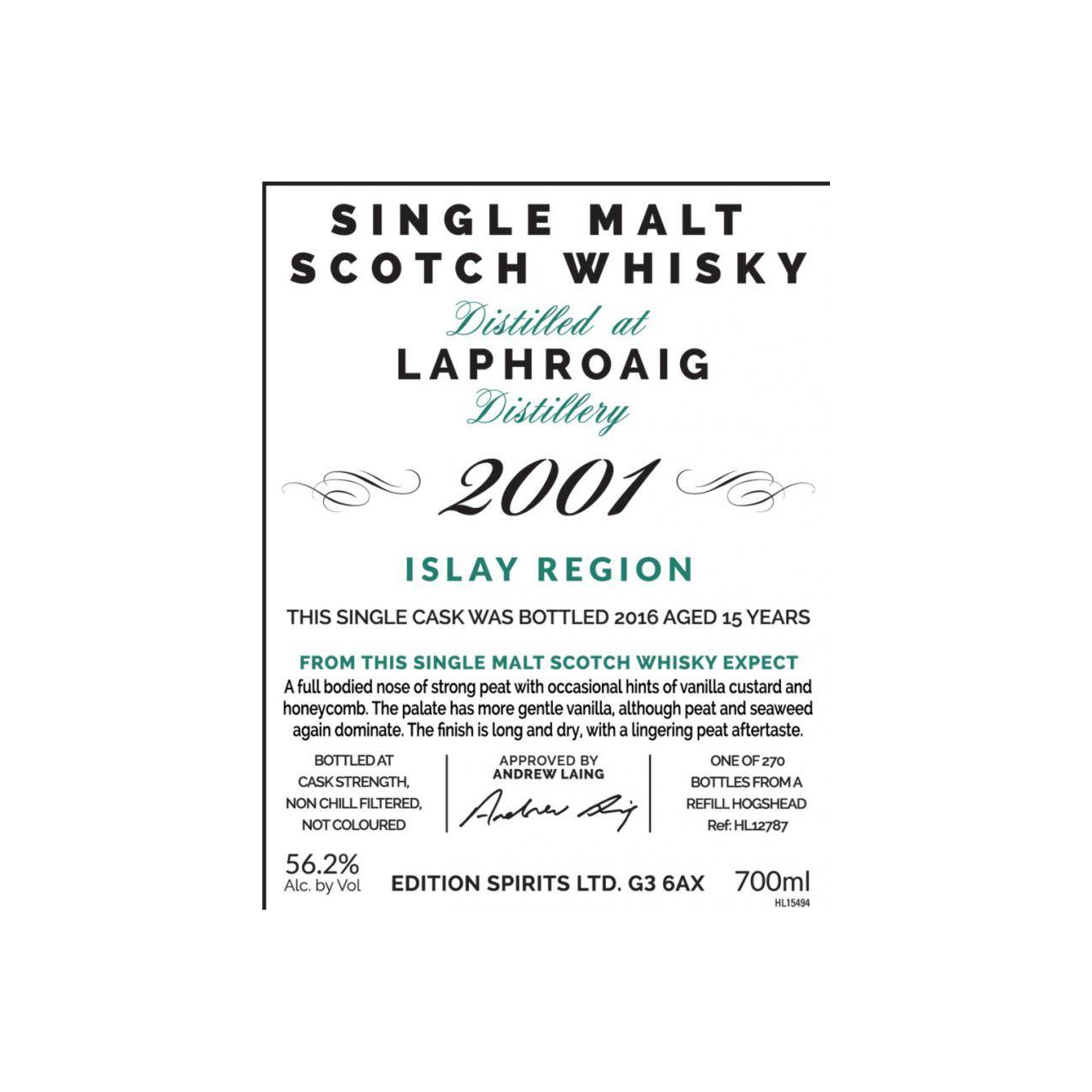 Laphroaig The First Editions 2001 15 Years Single Malt Whisky 3
