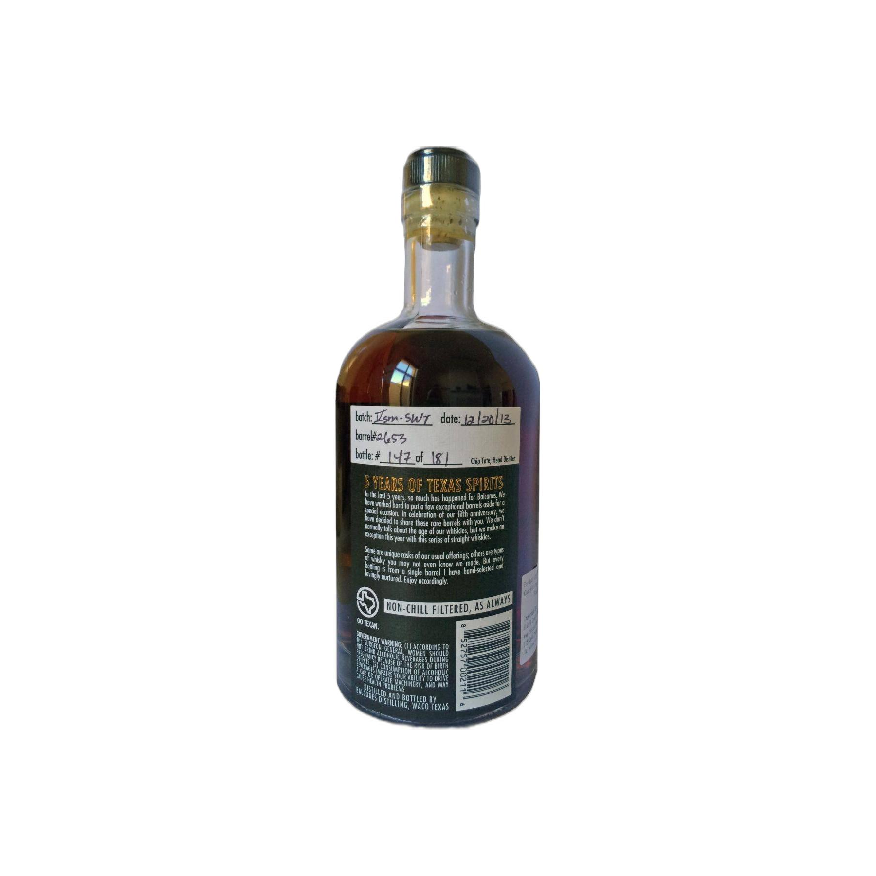 Balcones Single Cask Single Malt Whisky 2