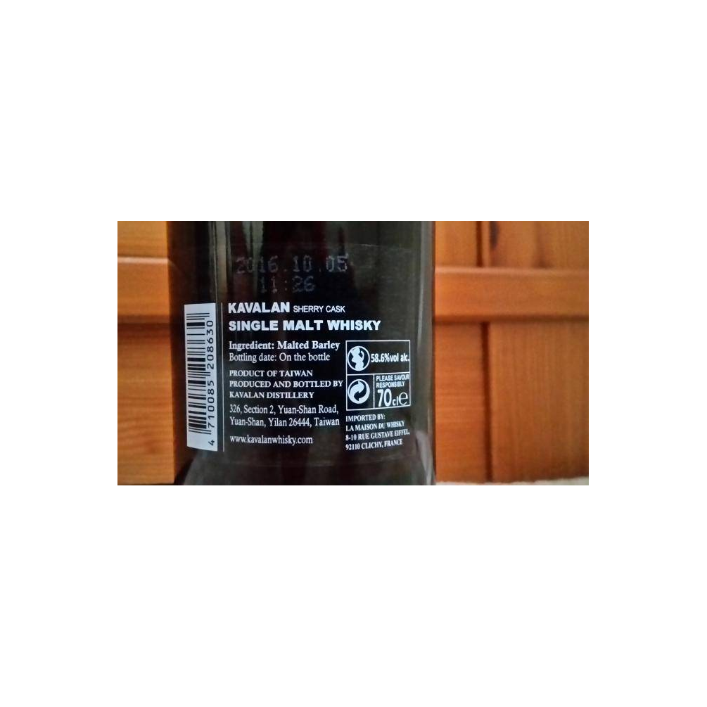 Kavalan Sherry Cask 2010 6 Years Single Malt Whisky 3