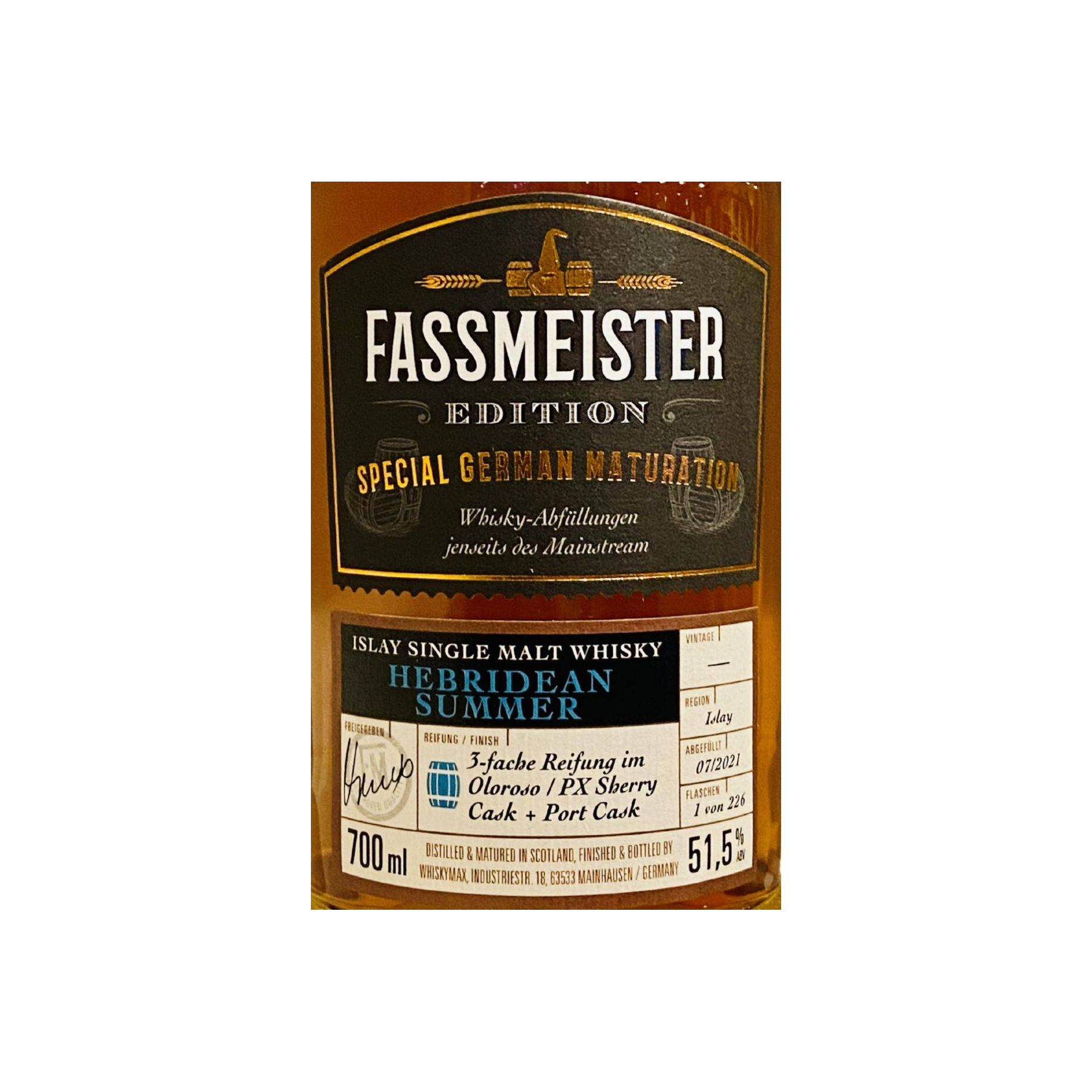 Islay Single Malt Whisky Hebridean Summer Wx 2