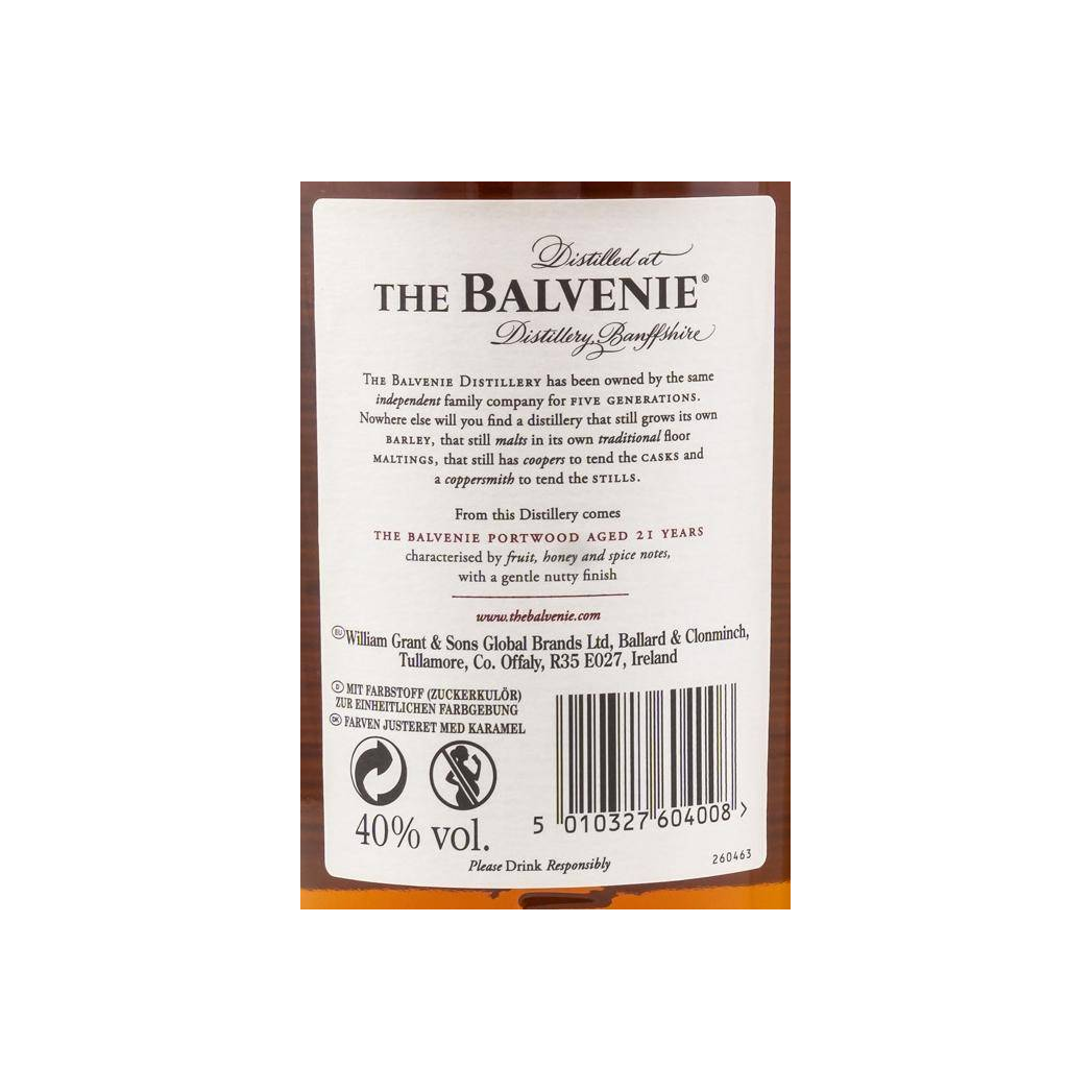 The Balvenie 21 Years Single Malt Whisky 3