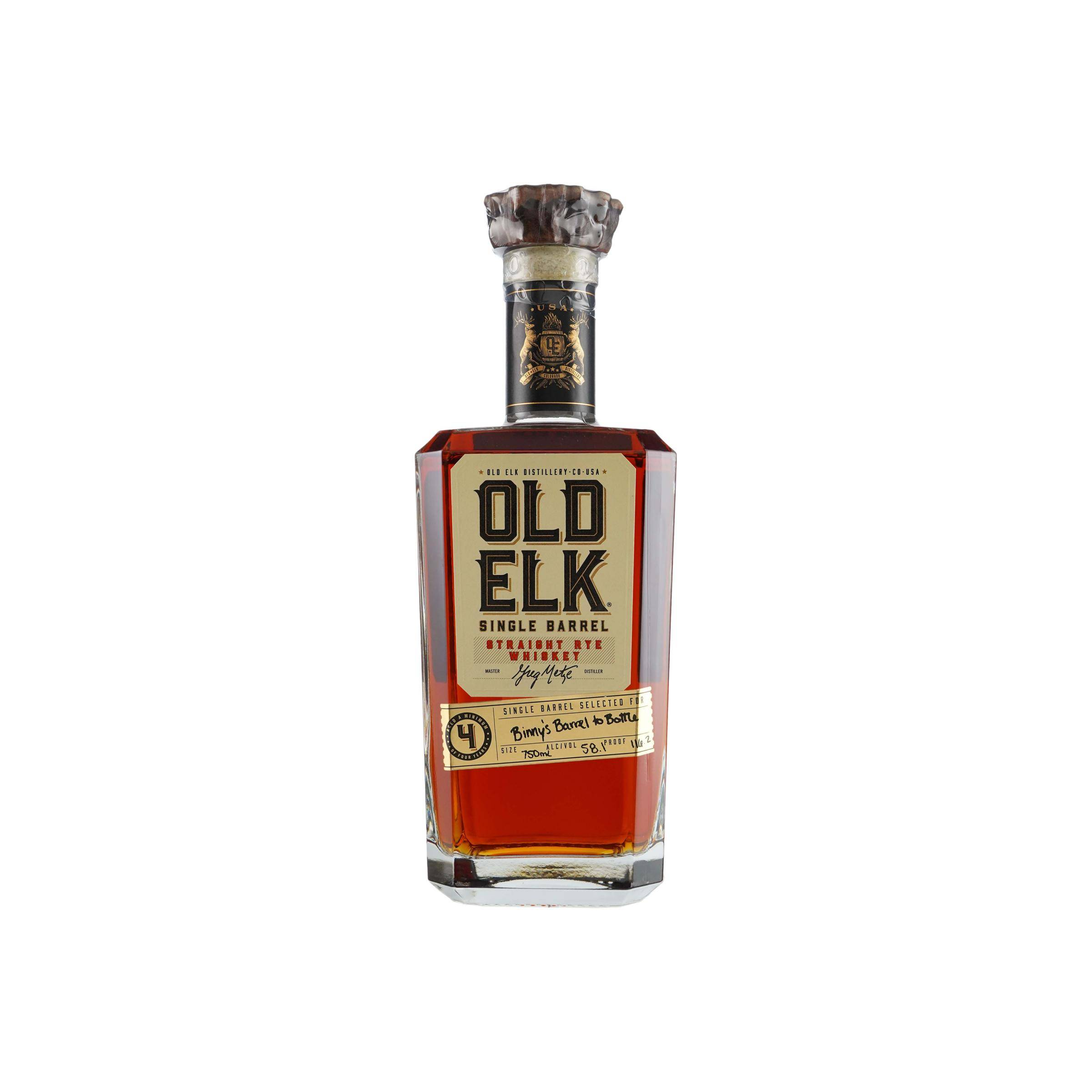 Old Elk Straight Rye Whiskey