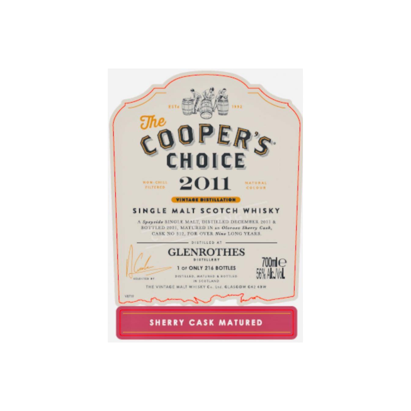 The Glenrothes The Cooper's Choice 2011 9 Years Single Malt Whisky 2