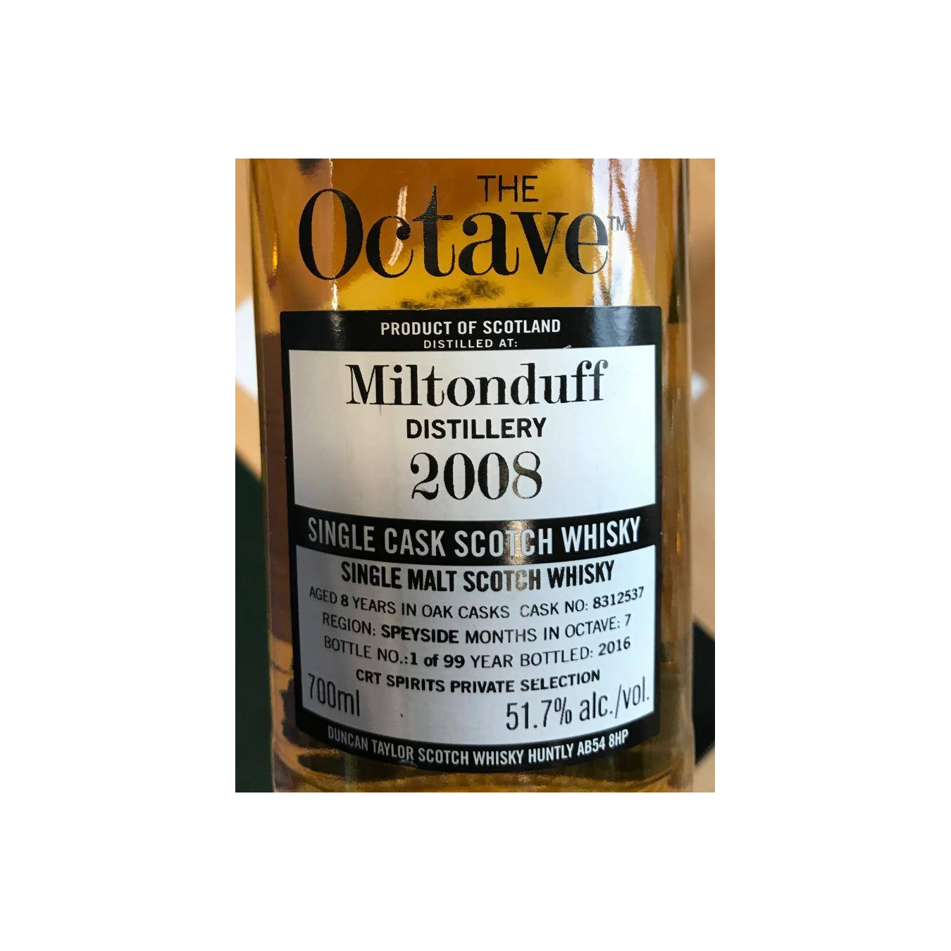 Miltonduff The Octave 2008 8 Years Single Malt Whisky