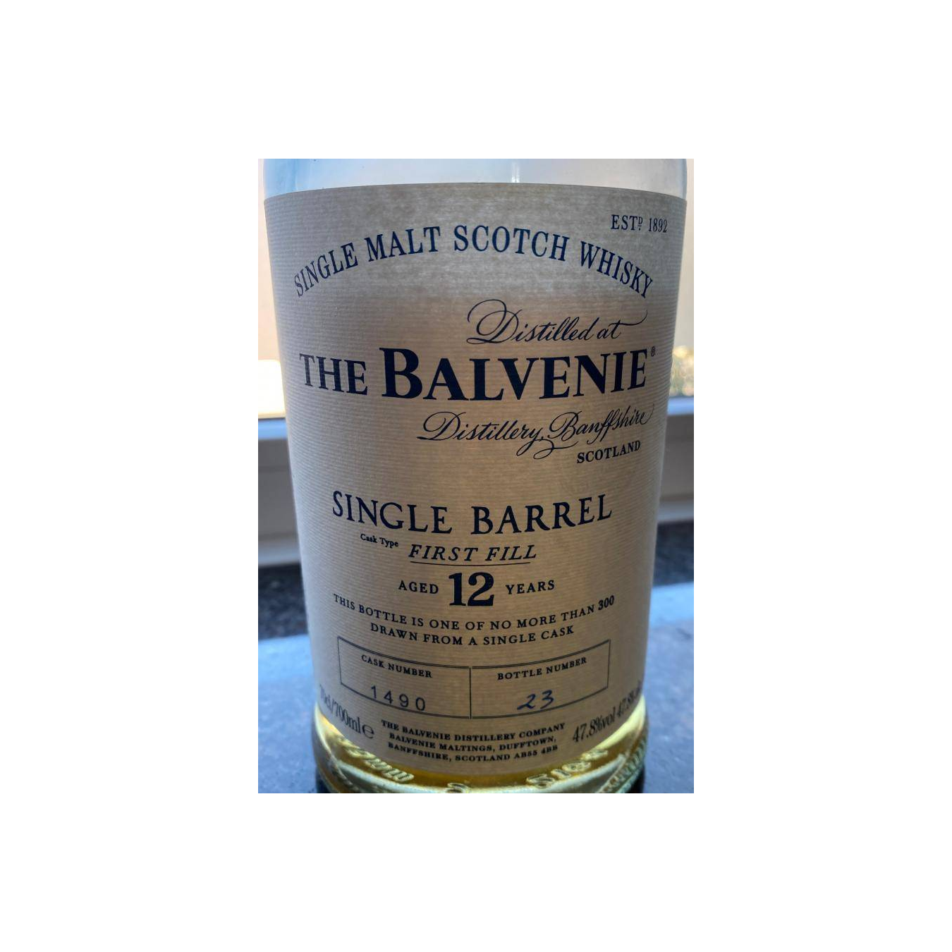 The Balvenie Single Cask 12 Years Single Malt Whisky