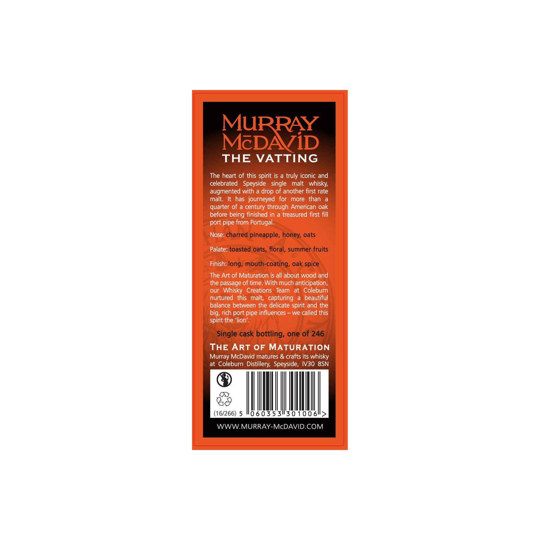 Murray McDavid 1989 27 Years Blended Malt Whisky 3