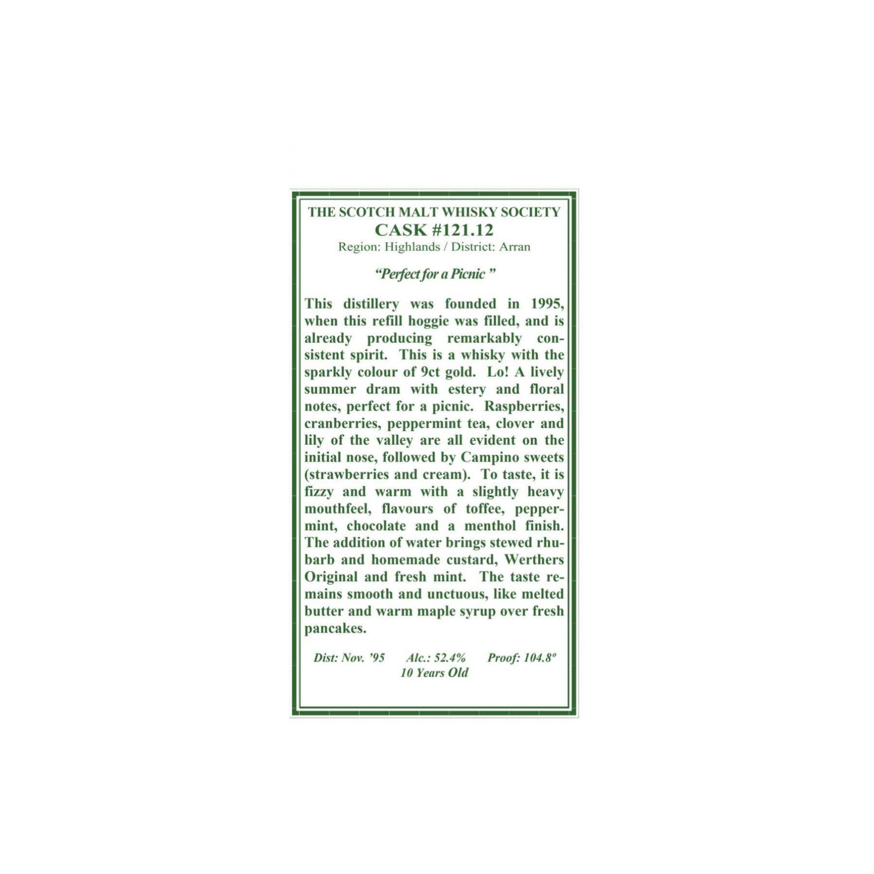 The Scotch Malt Whisky Society 1995 10 Years Single Malt Whisky