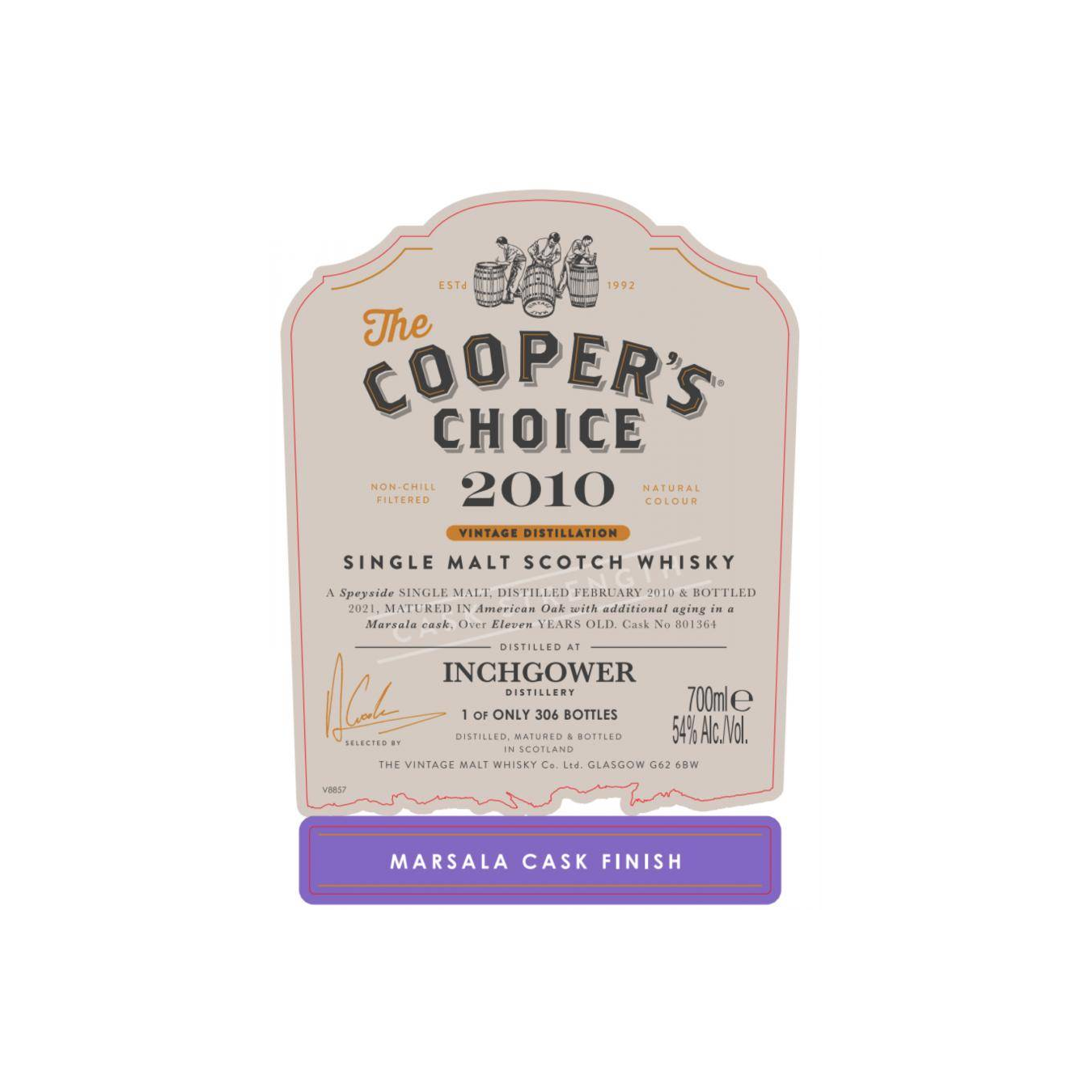 Inchgower The Cooper's Choice 2010 11 Years Single Malt Whisky 2