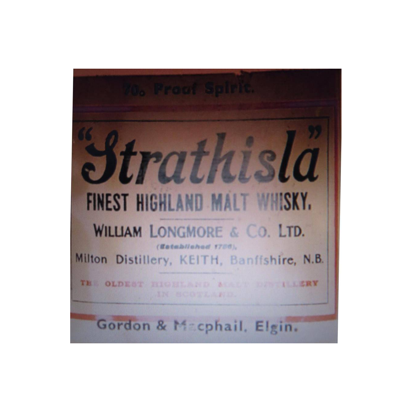 Strathisla Single Malt Whisky