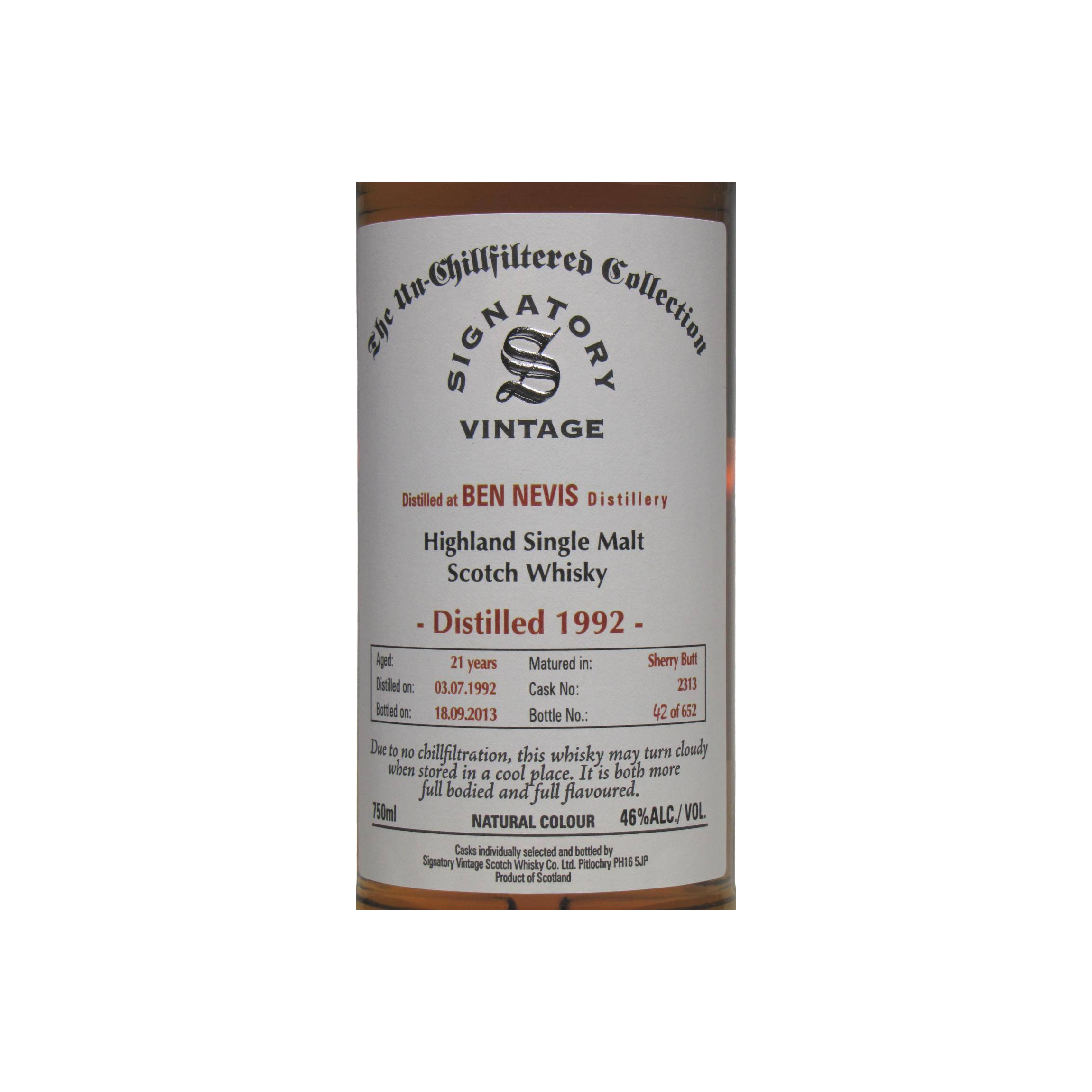 Ben Nevis The Un-Chillfiltered Collection 1992 21 Years Single Malt Whisky 3