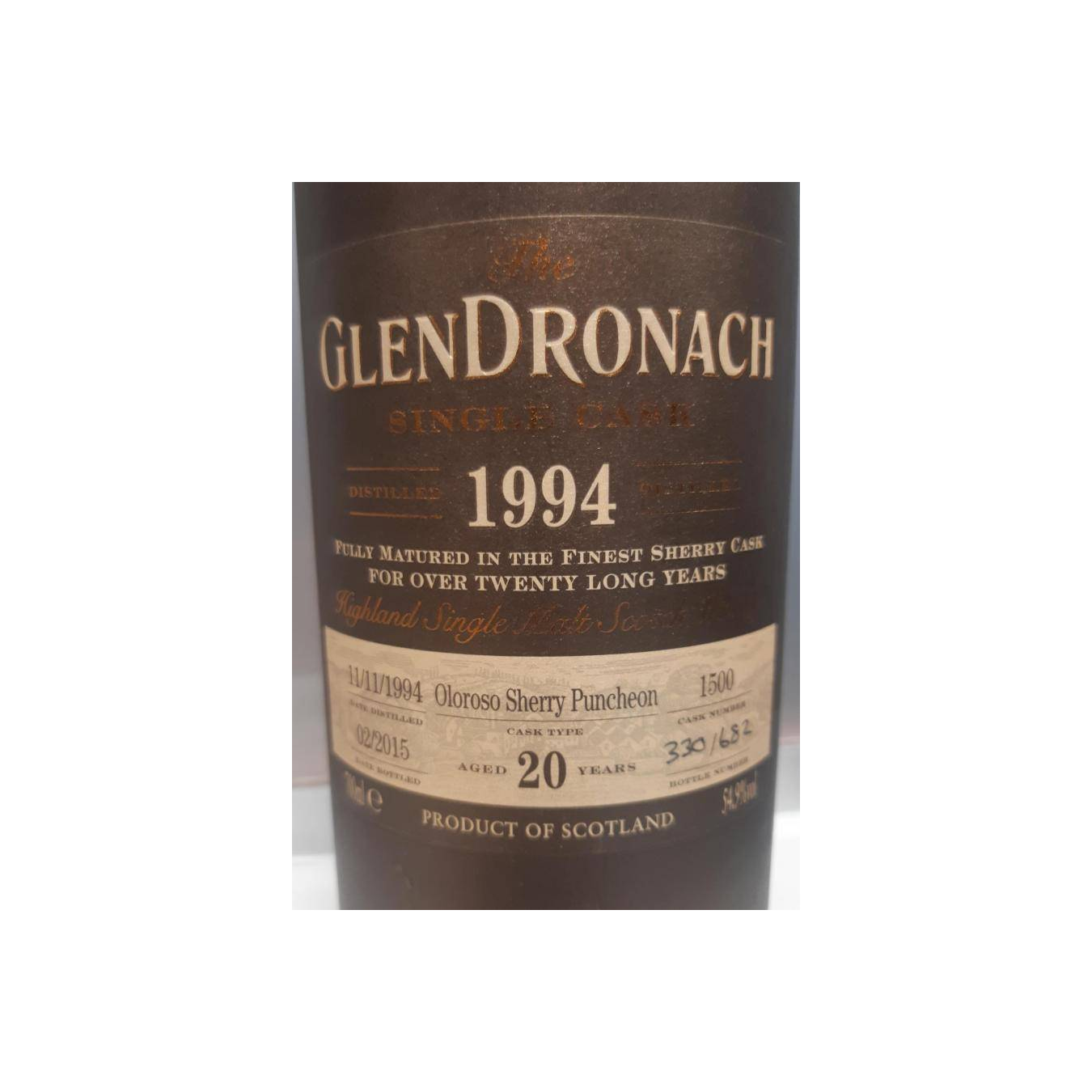 GlenDronach Single Cask 1994 20 Years Single Malt Whisky