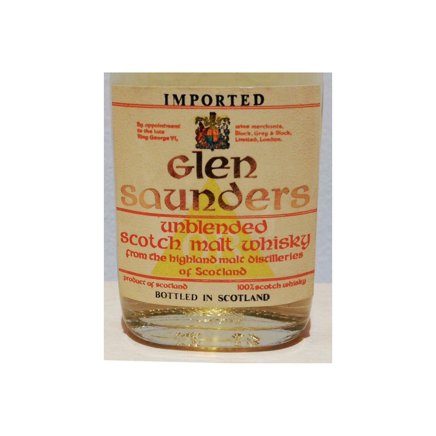 Glen Saunders Unblended Scotch Malt Whisky 3