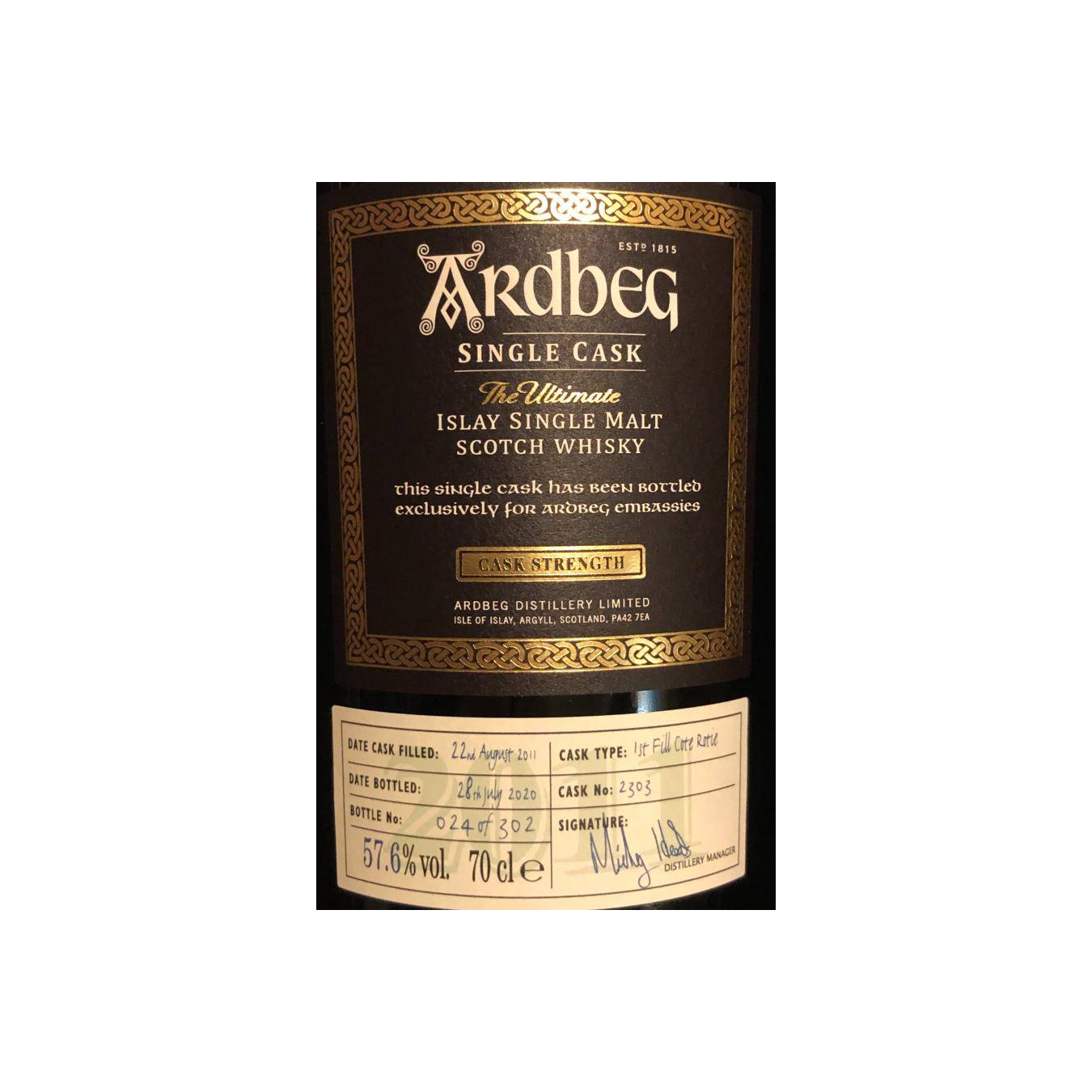 Ardbeg 2011 8 Years Single Malt Whisky 3
