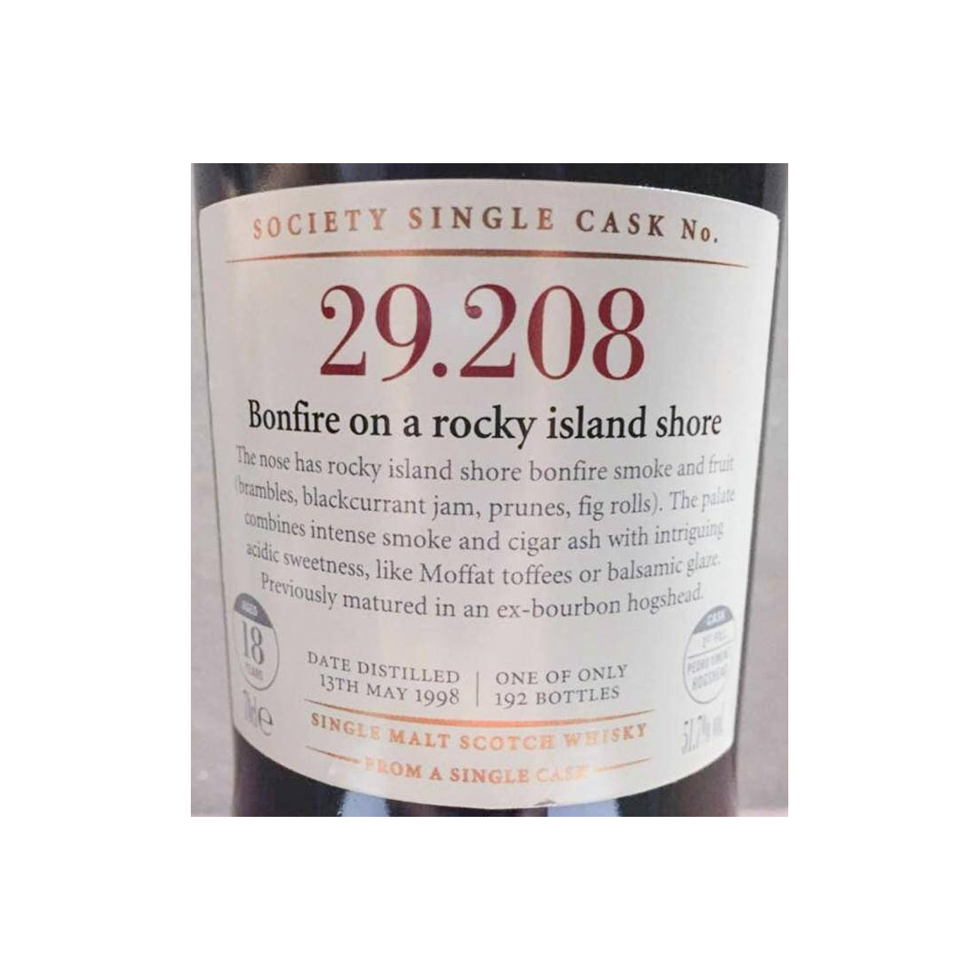 The Scotch Malt Whisky Society 1998 18 Years Single Malt Whisky