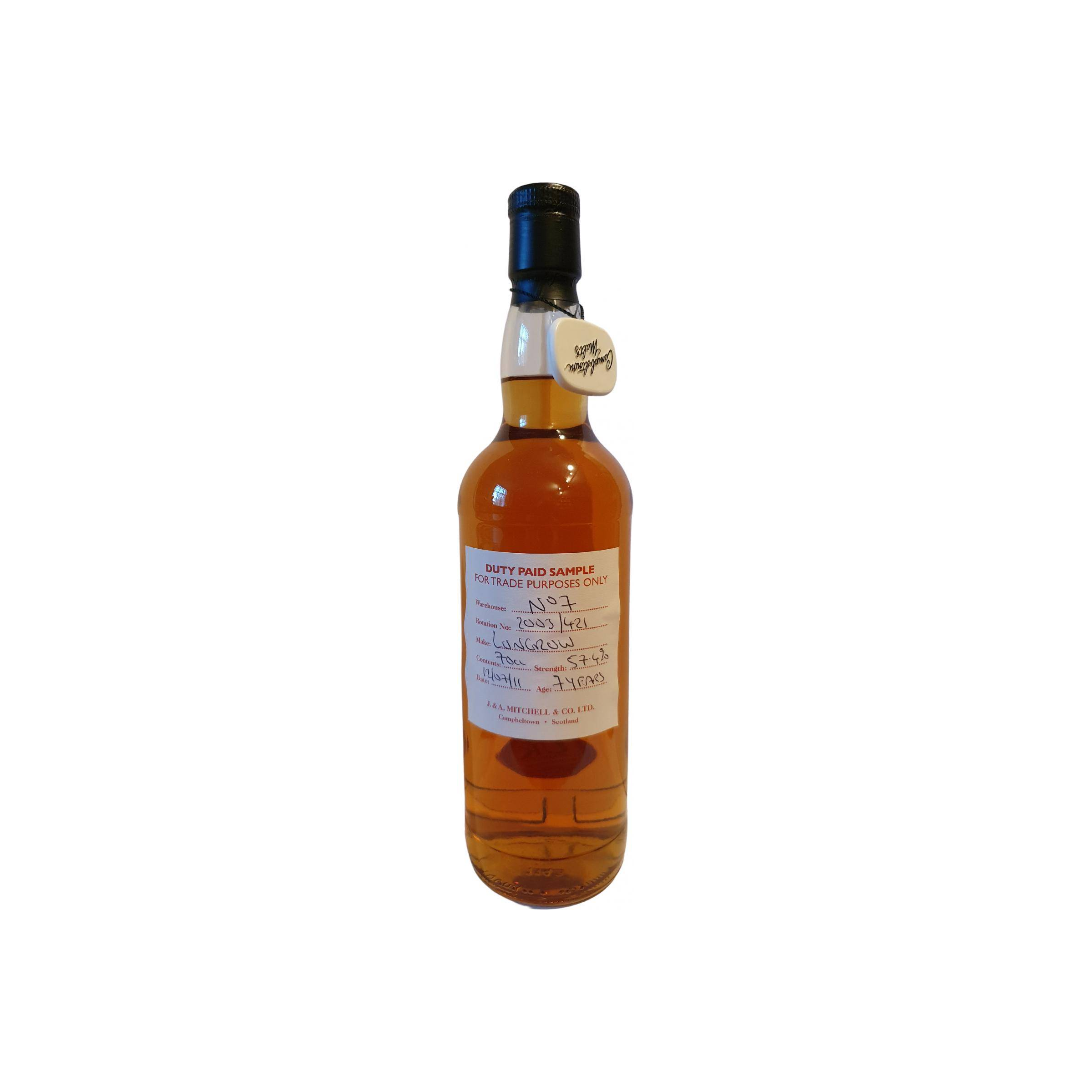 Longrow Duty Paid Sample - For Trade Purposes Only 2003 7 Years Single Malt Whisky