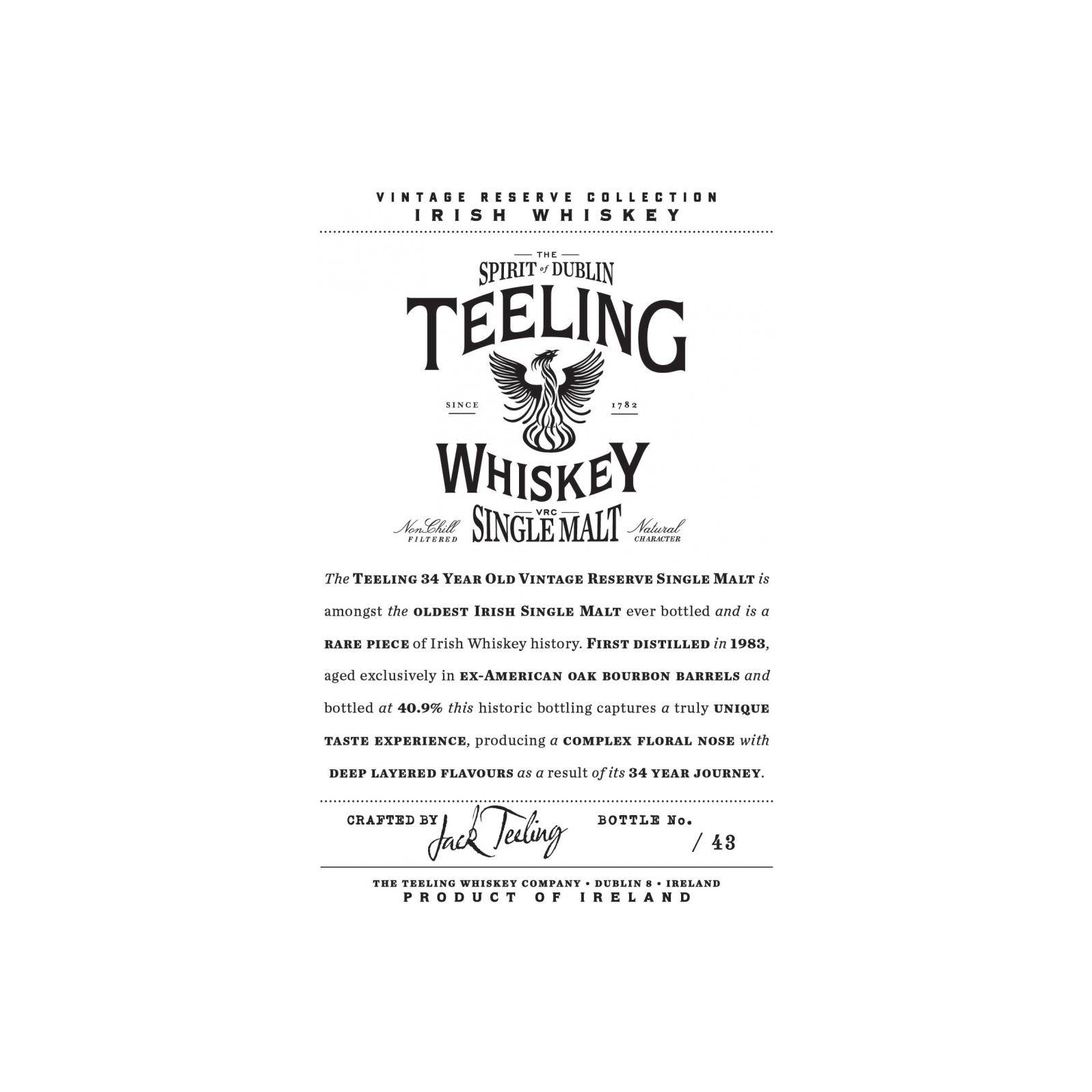Teeling 1983 34 Years Single Malt Whisky