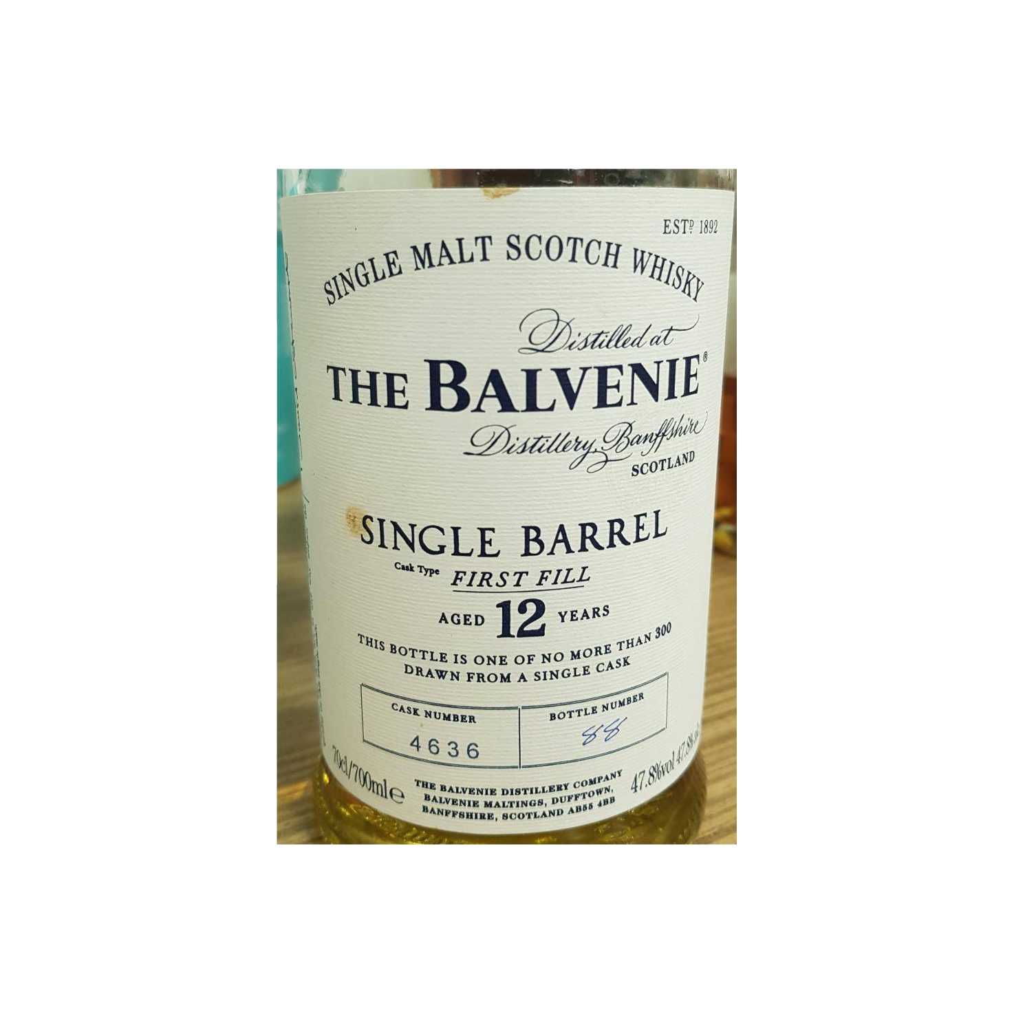 The Balvenie Single Cask 12 Years Single Malt Whisky